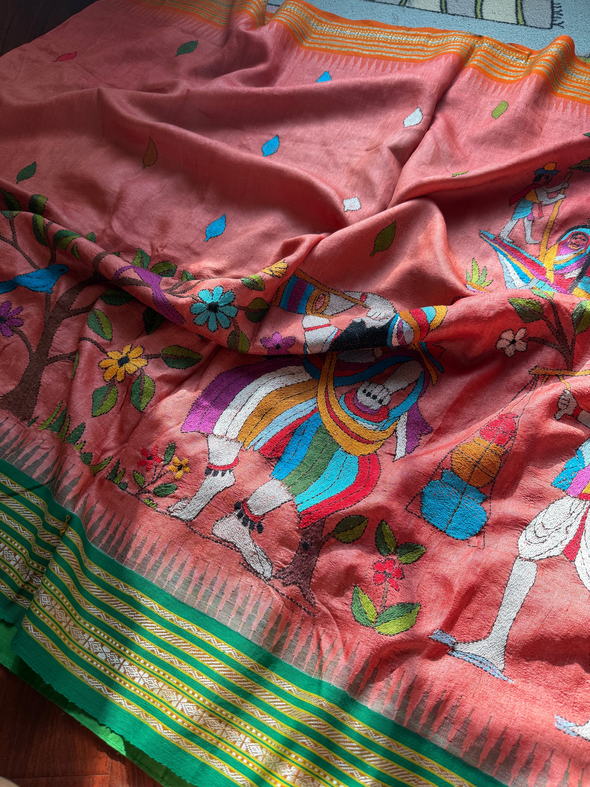 VRIKSHA: Vidarbha Tussar with Kantha Embroidery