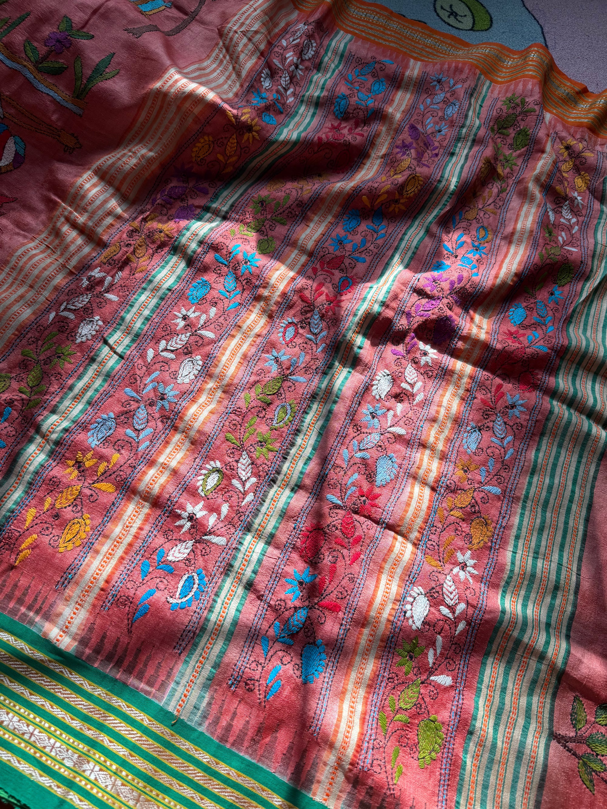 VRIKSHA: Vidarbha Tussar with Kantha Embroidery