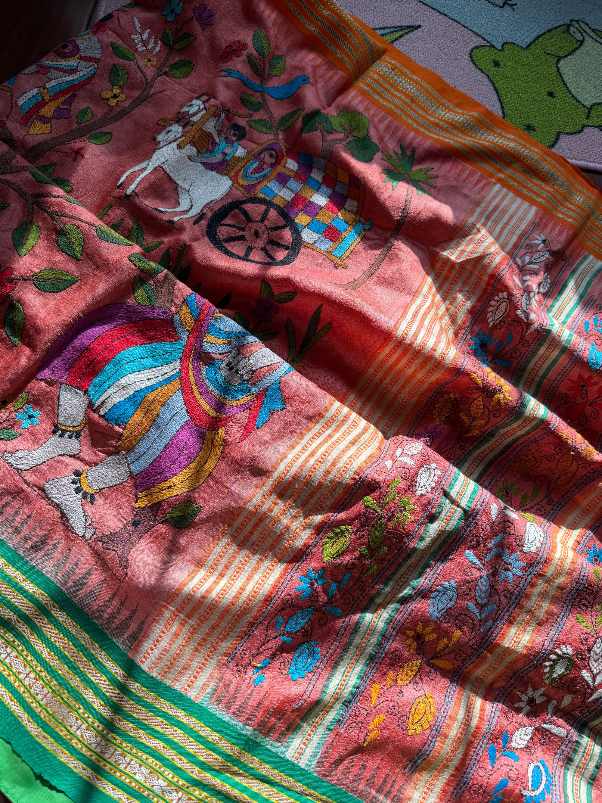 VRIKSHA: Vidarbha Tussar with Kantha Embroidery