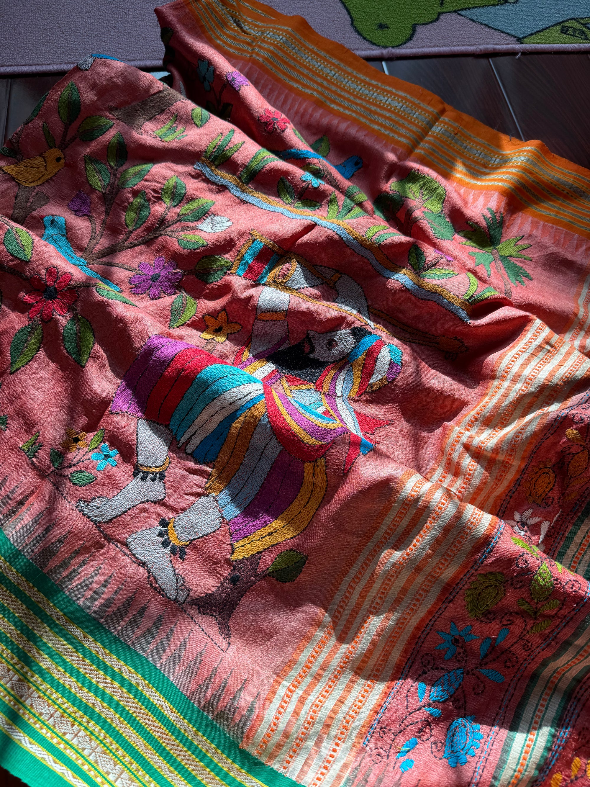 VRIKSHA: Vidarbha Tussar with Kantha Embroidery