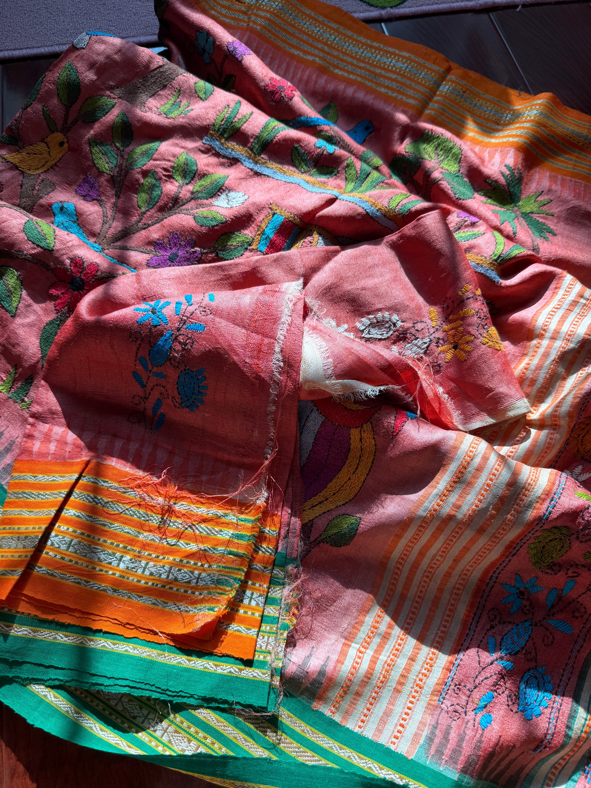 VRIKSHA: Vidarbha Tussar with Kantha Embroidery