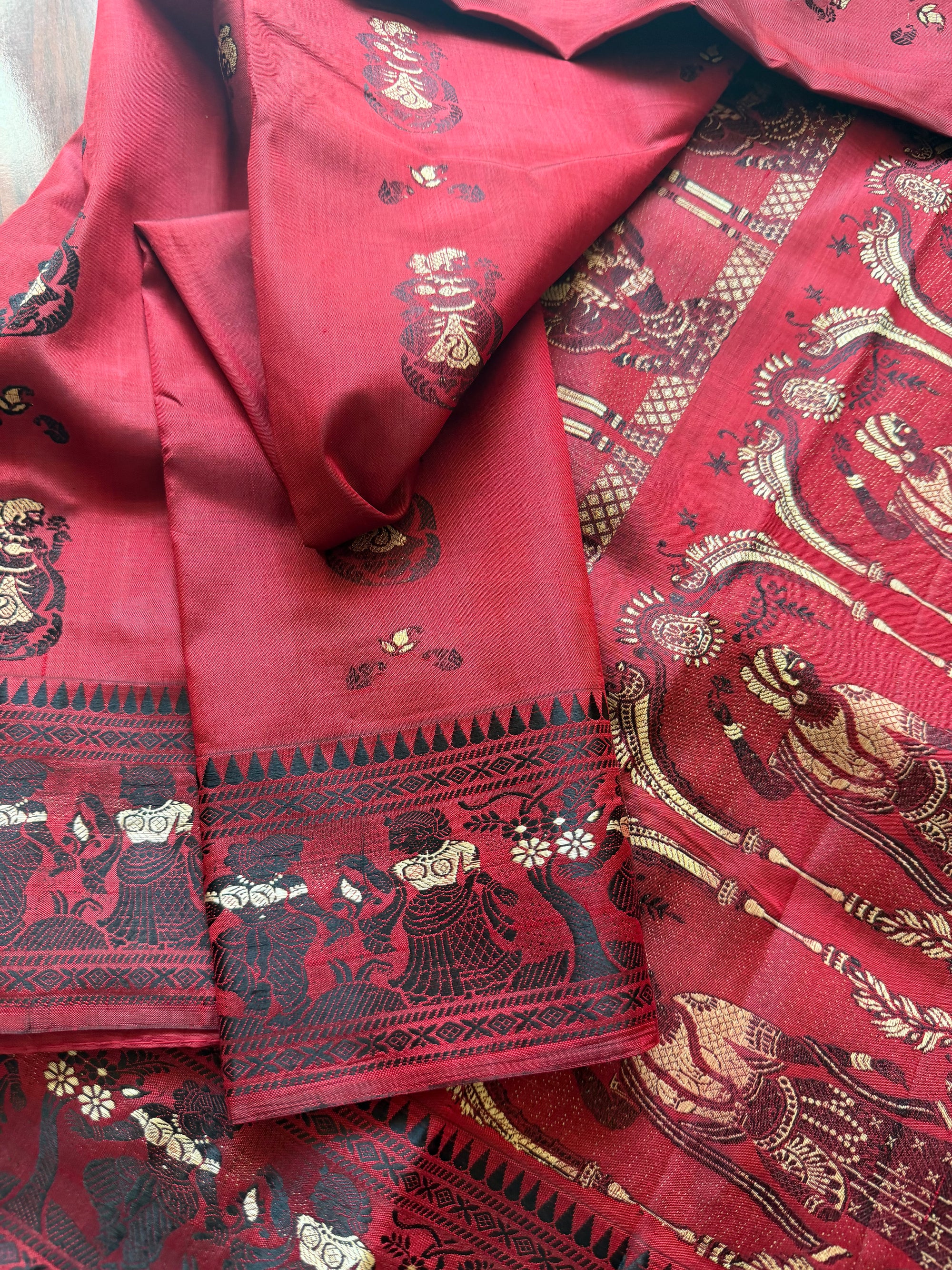 Baluchari Silk - Terracotta