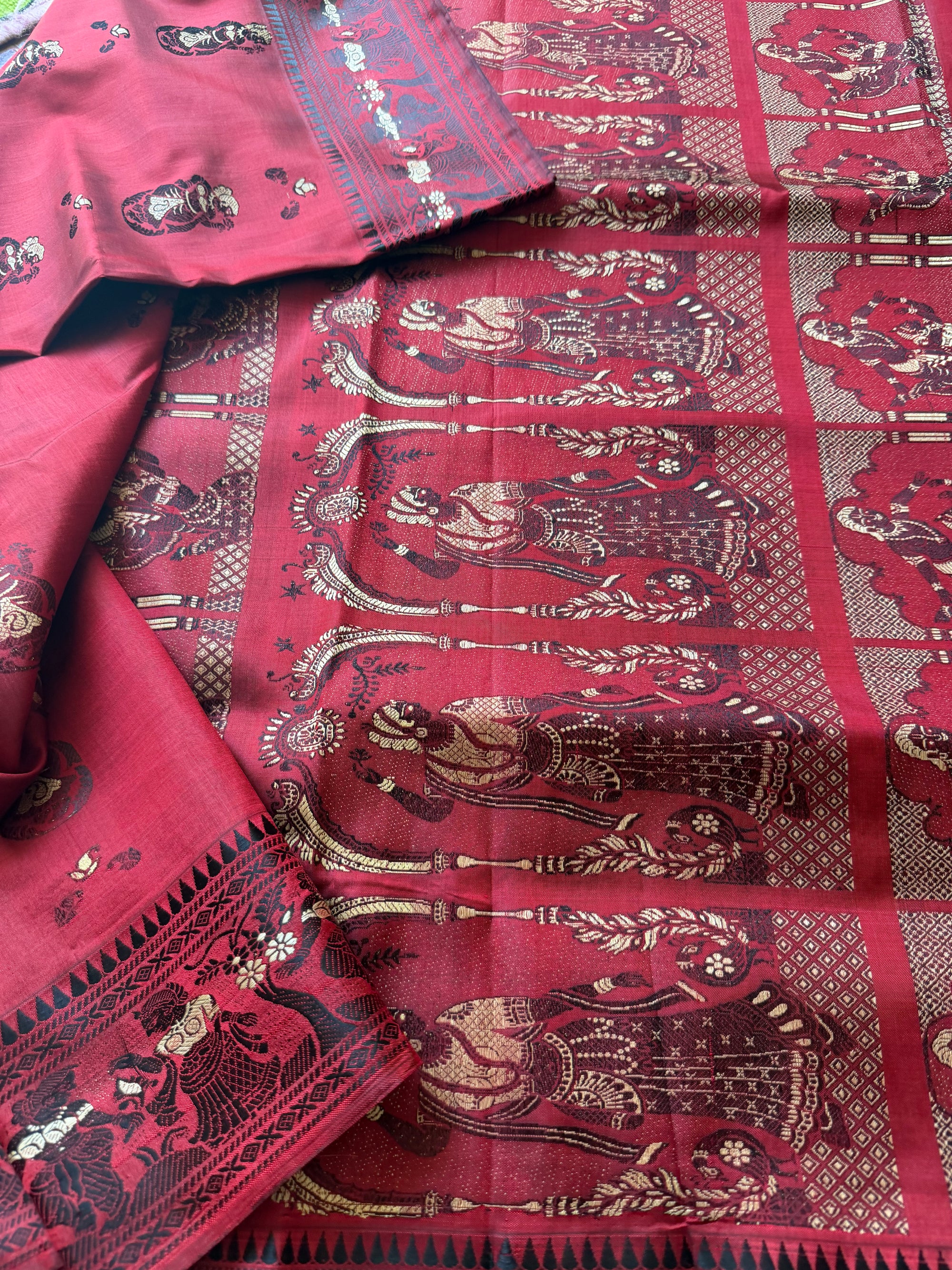 Baluchari Silk - Terracotta