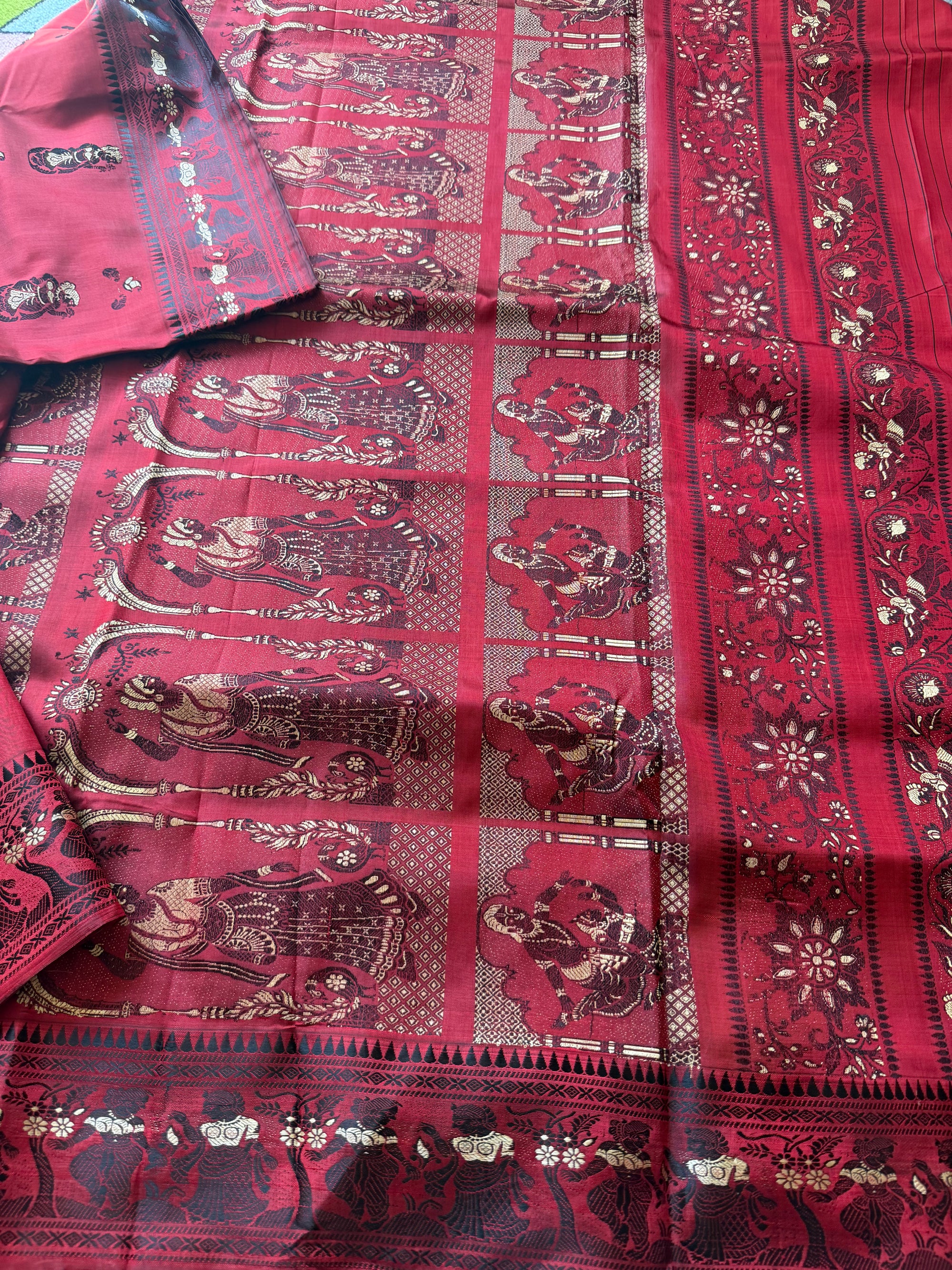 Baluchari Silk - Terracotta