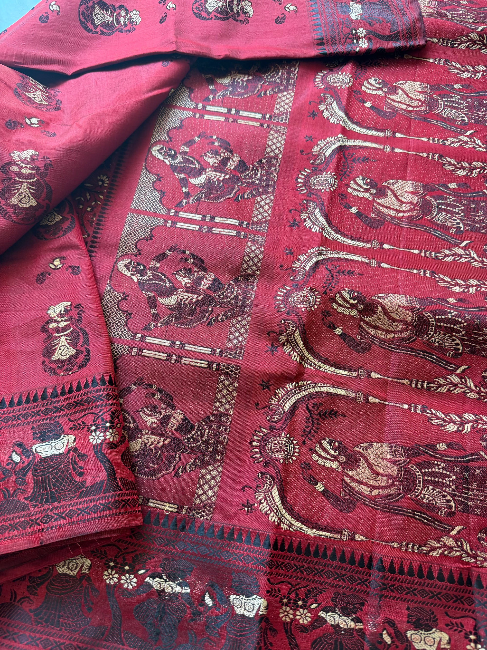 Baluchari Silk - Terracotta