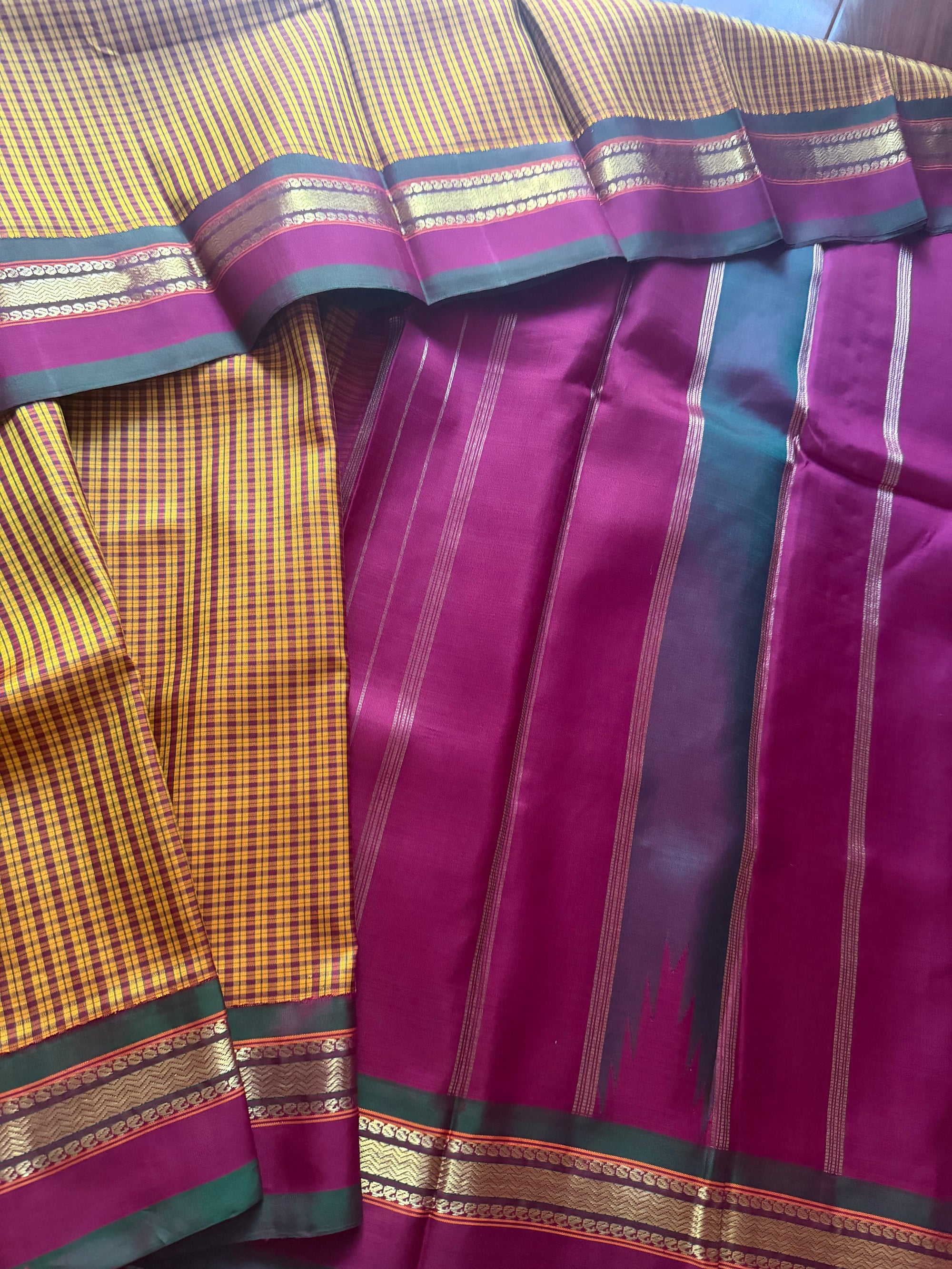 Korvai  Kanjivaram - Vintage Recreation Saree 