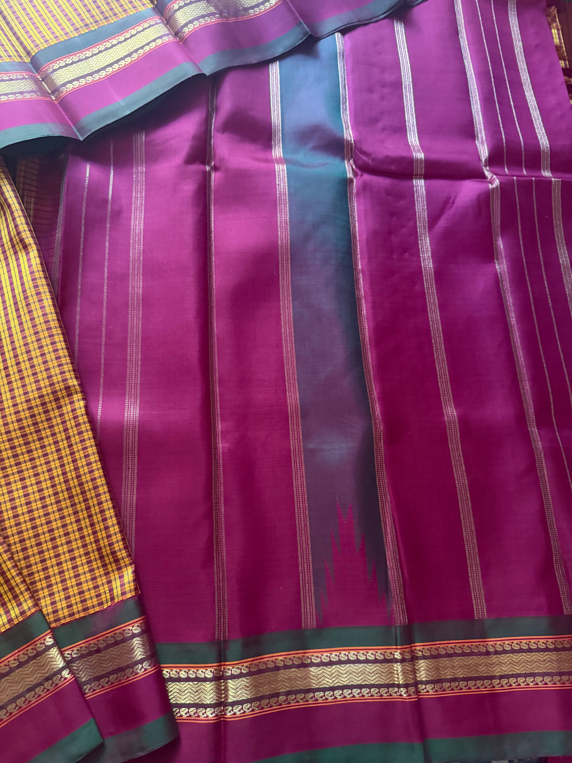 Korvai  Kanjivaram - Vintage Recreation Saree 