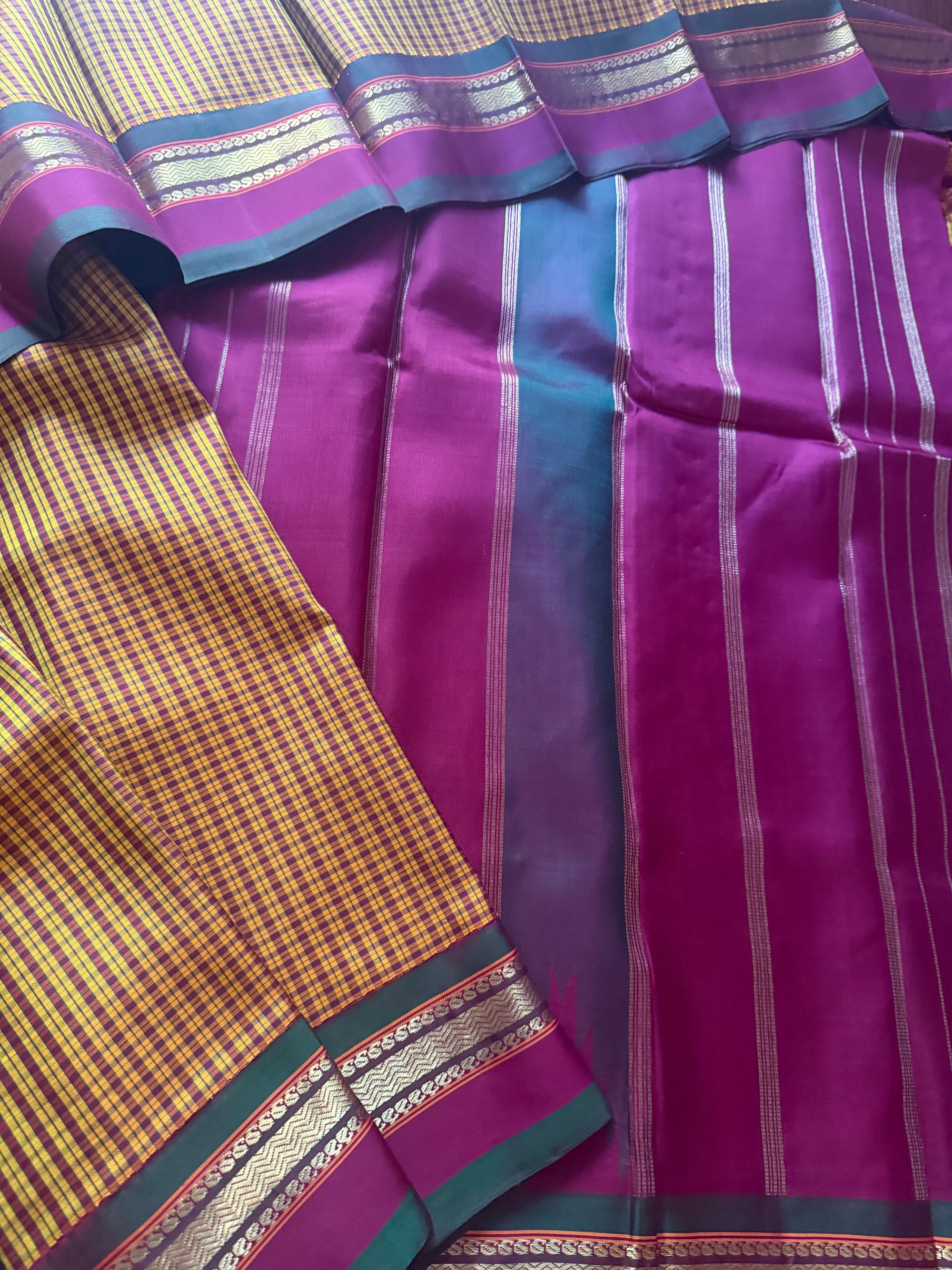 Korvai  Kanjivaram - Vintage Recreation Saree 