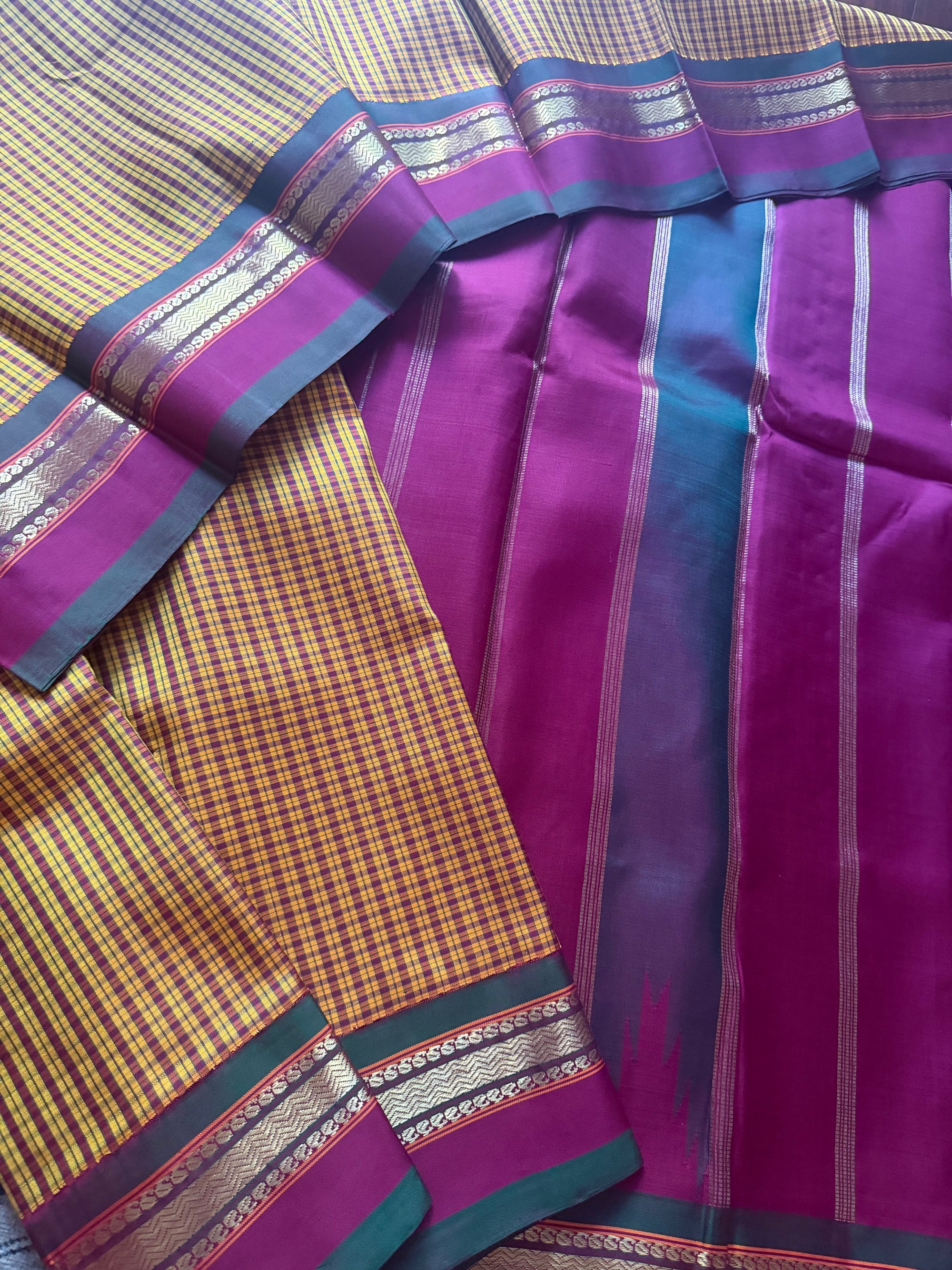 Korvai  Kanjivaram - Vintage Recreation Saree 