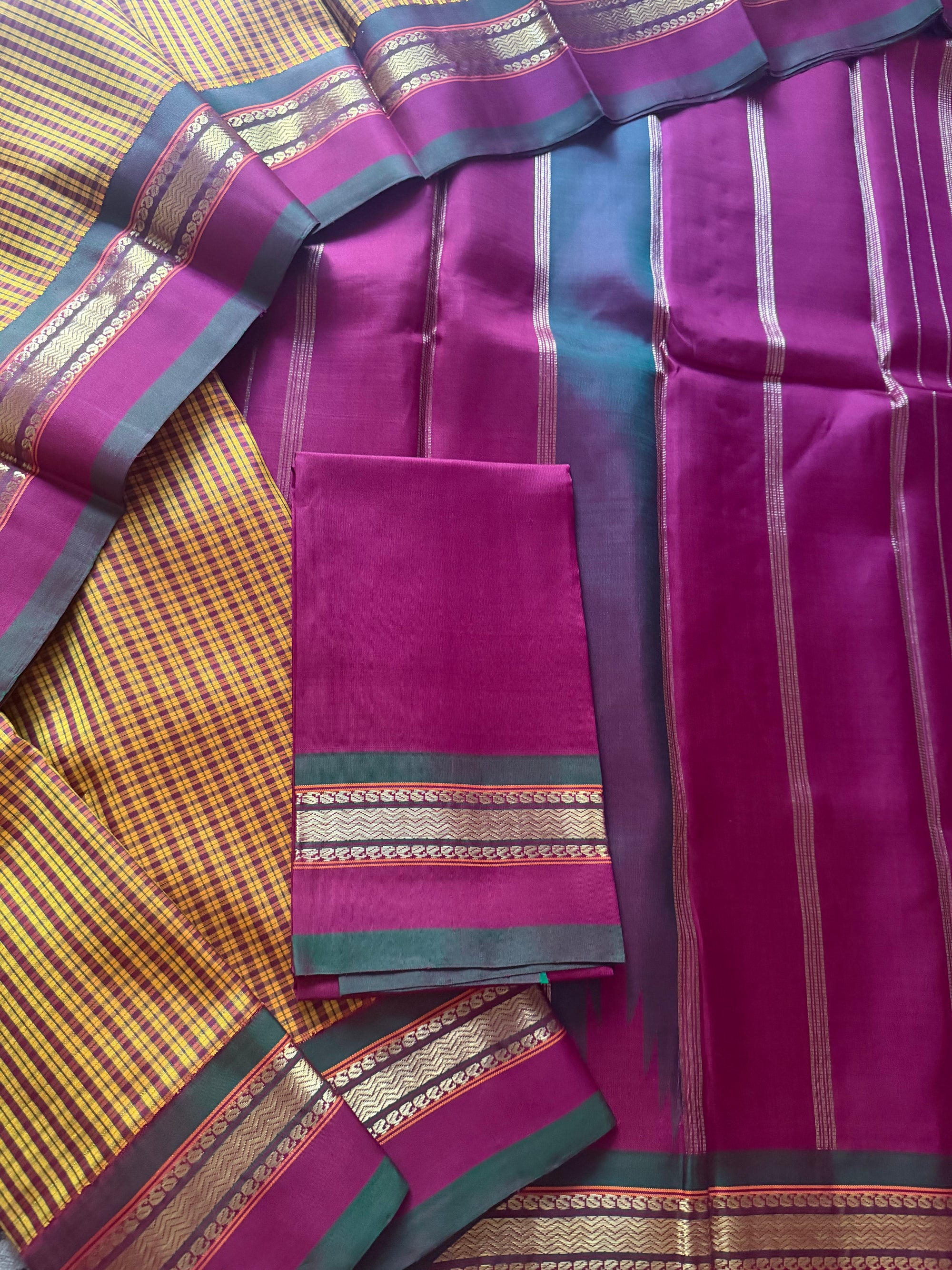 Korvai  Kanjivaram - Vintage Recreation Saree 