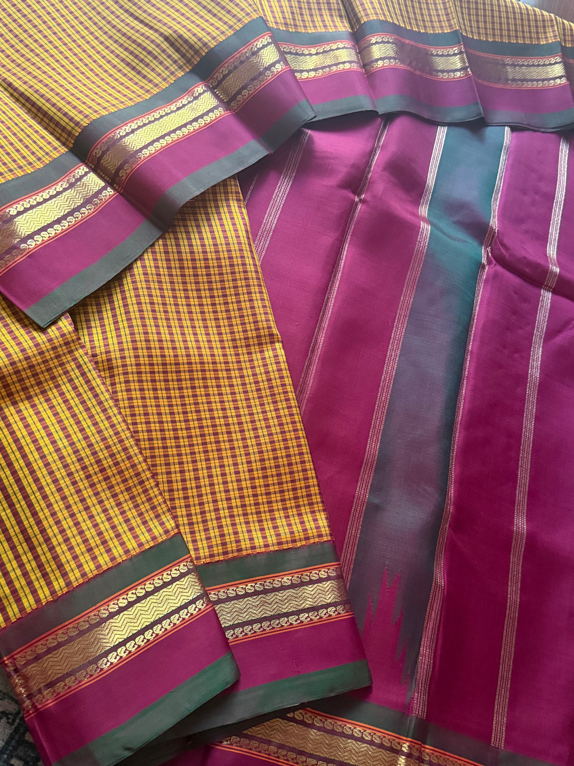 Korvai  Kanjivaram - Vintage Recreation Saree 