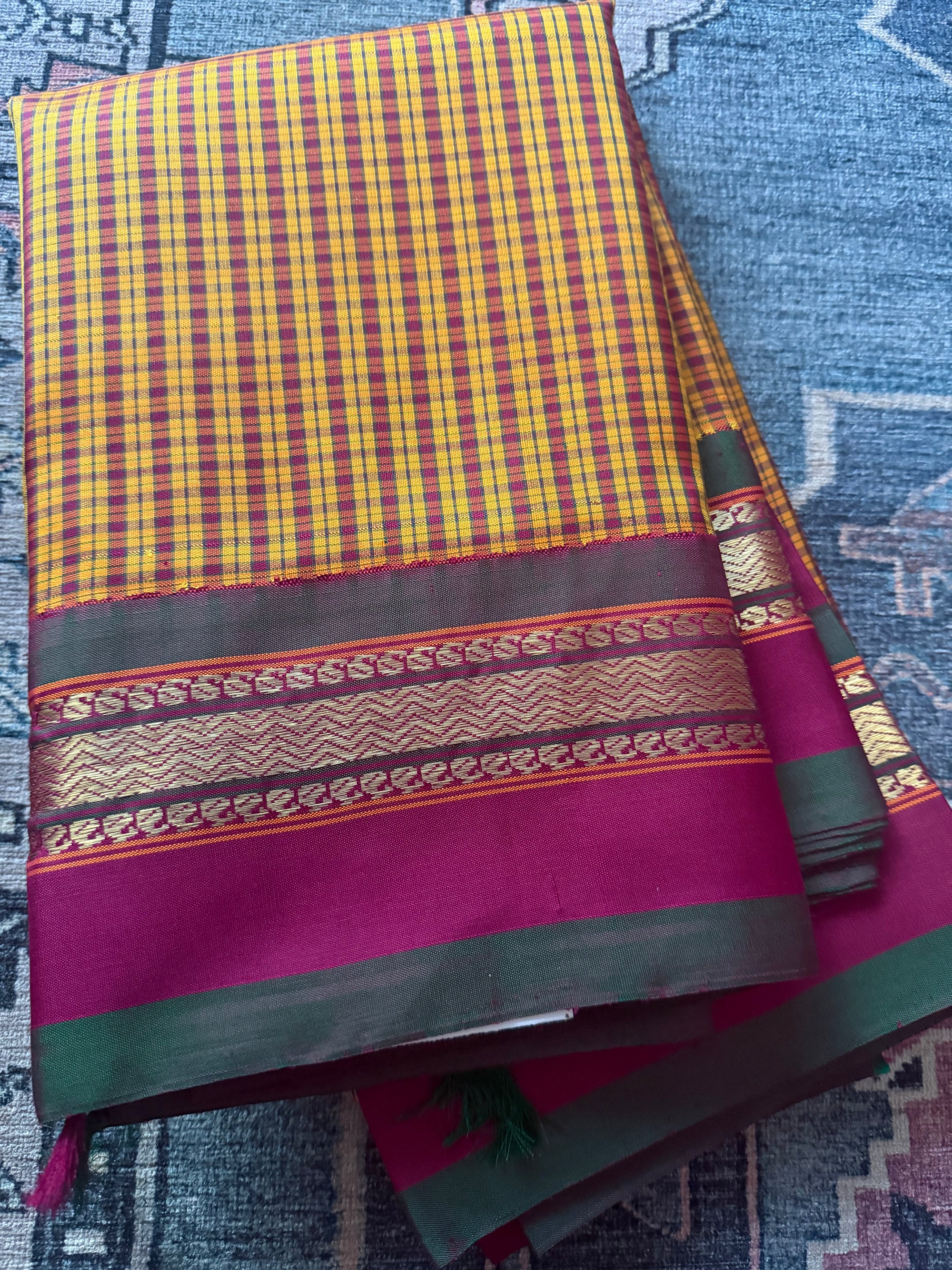 Korvai  Kanjivaram - Vintage Recreation Saree 