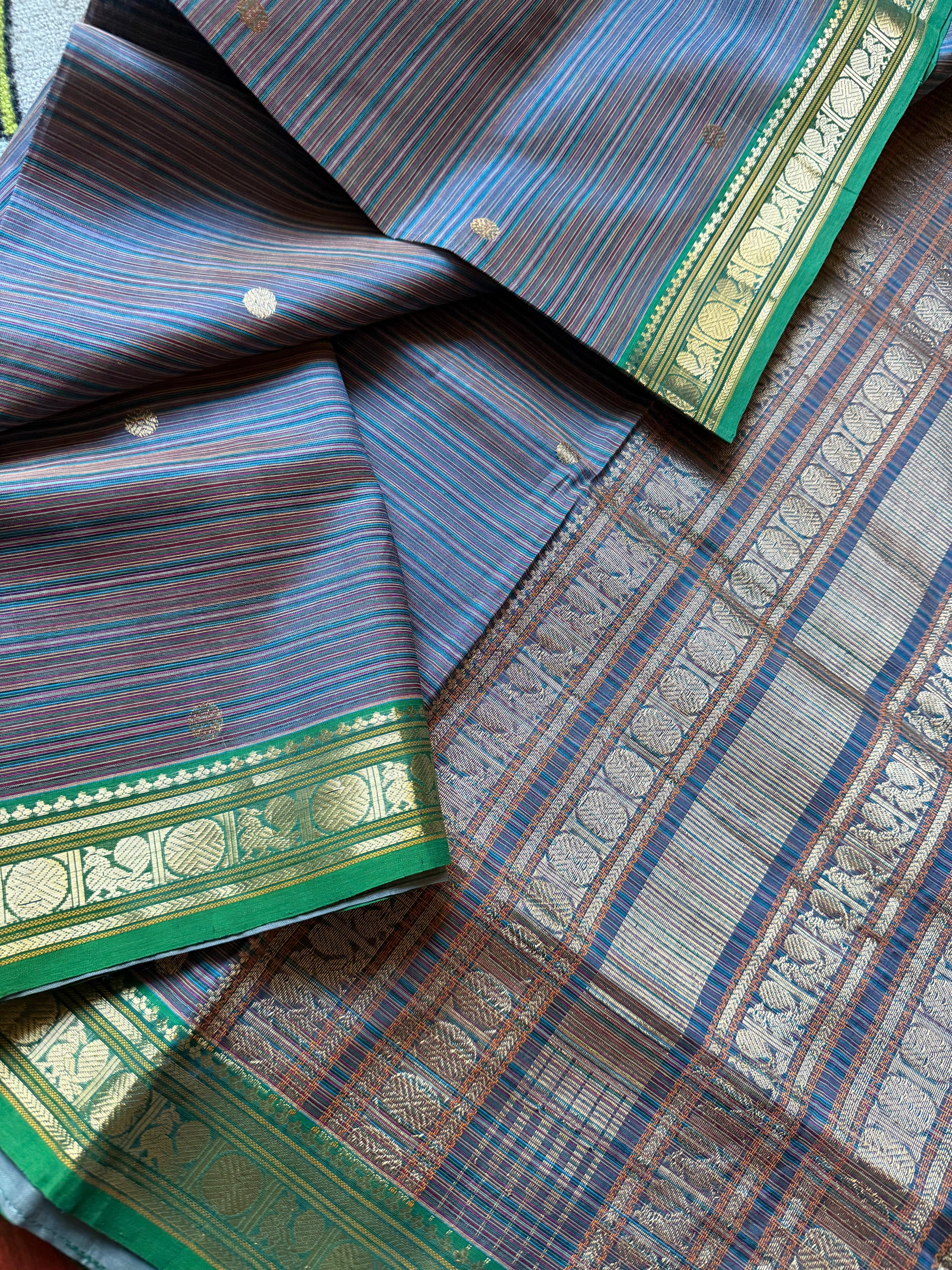 Silk Cotton:  Stripes with Buttas