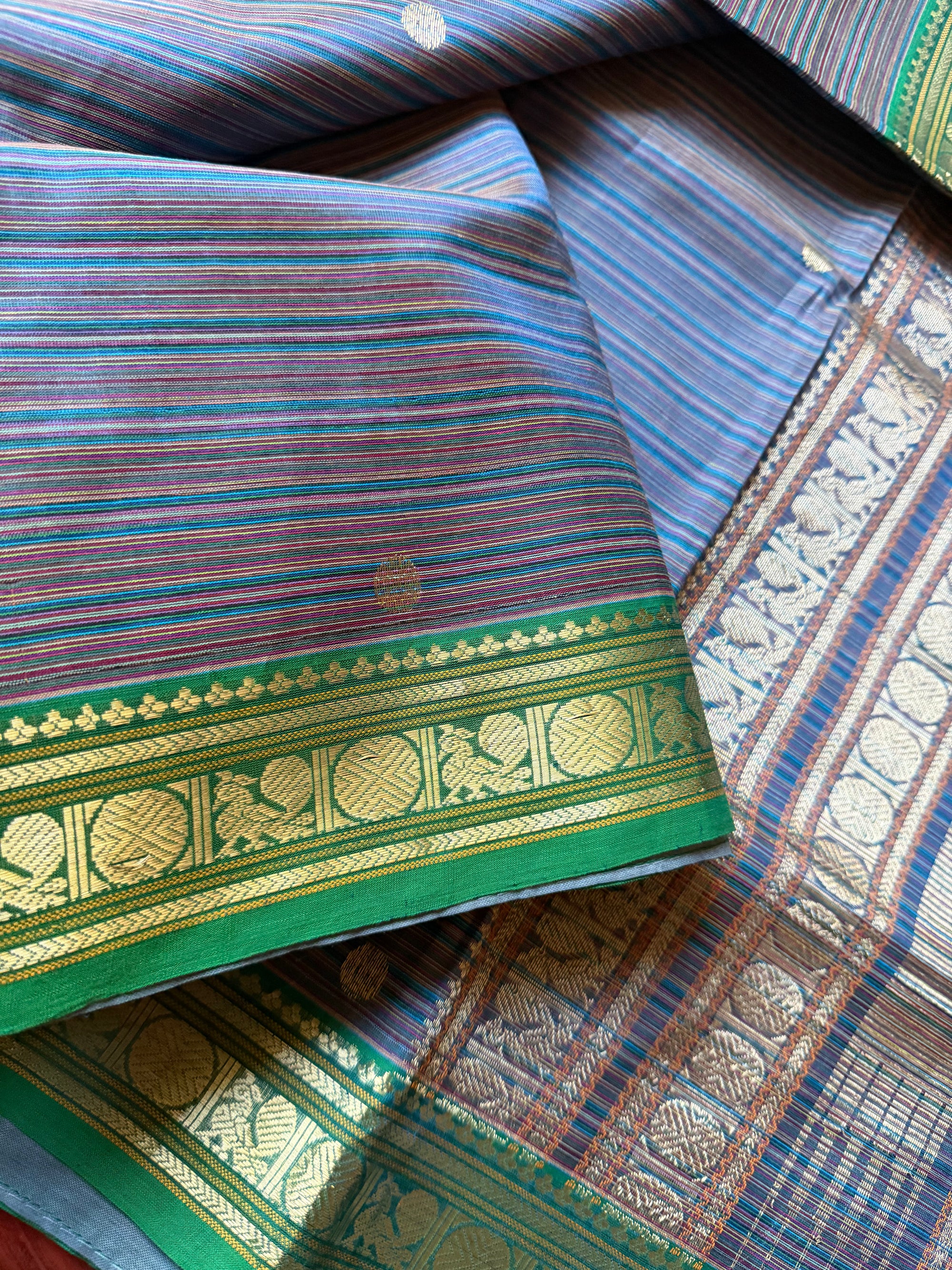 Silk Cotton:  Stripes with Buttas