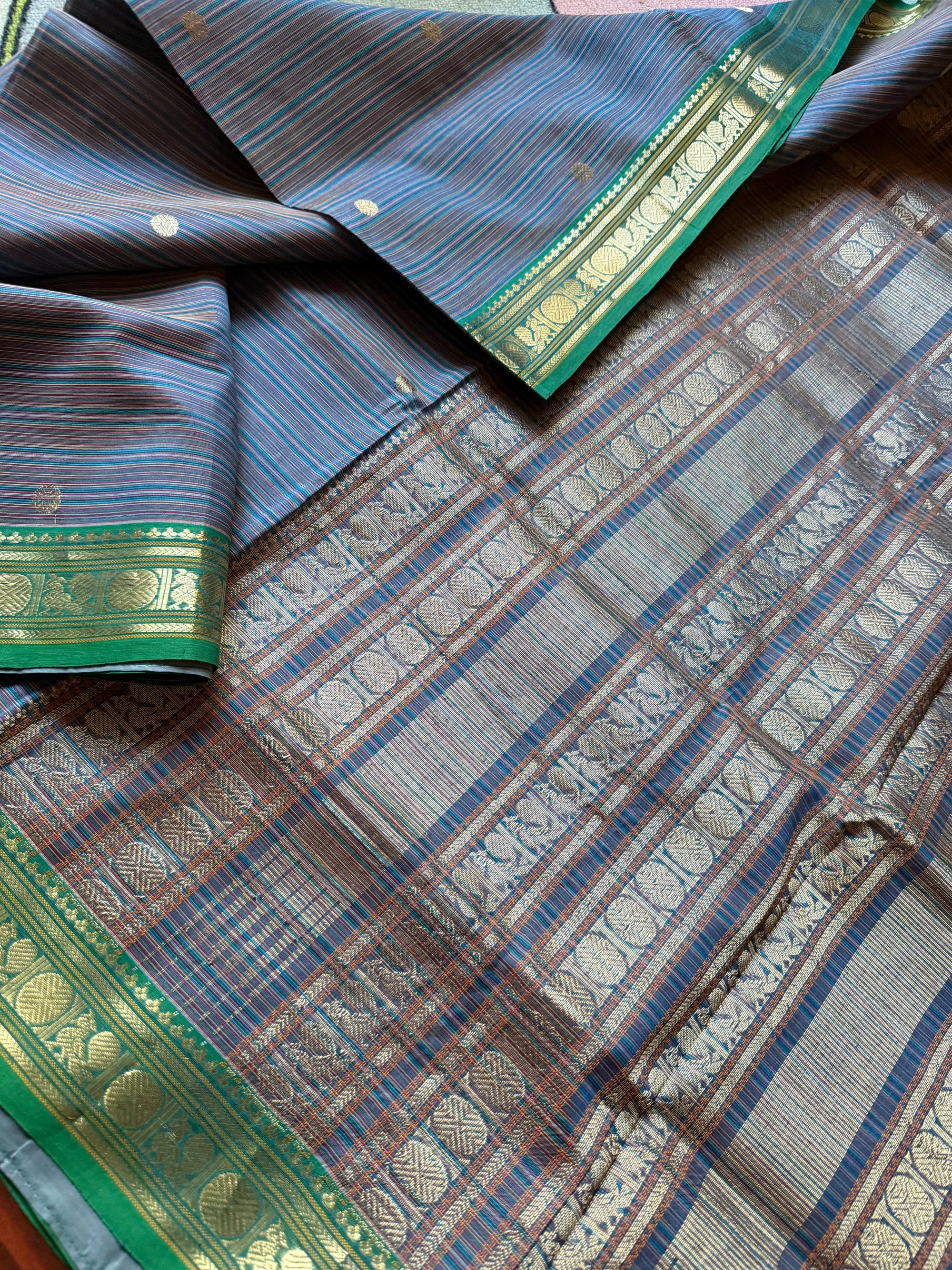 Silk Cotton:  Stripes with Buttas