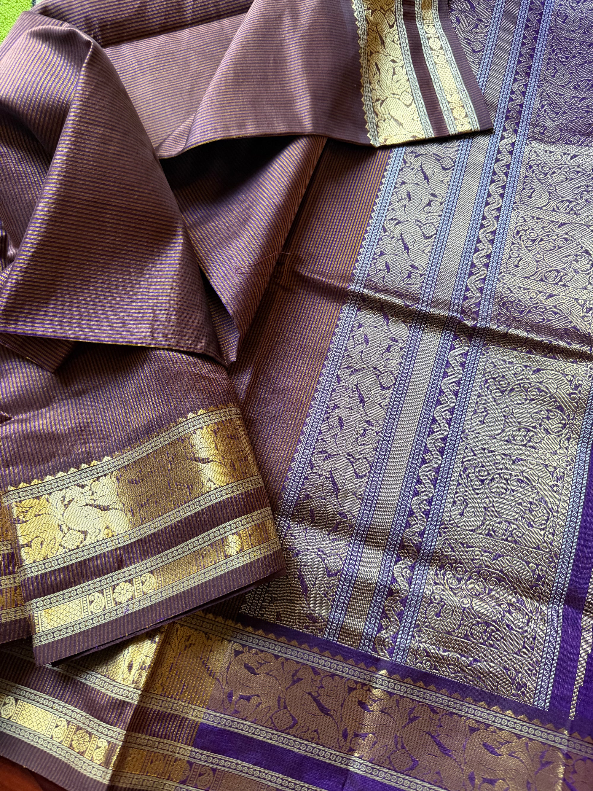 Silk Cotton:  Vertical Stripes and Buttas