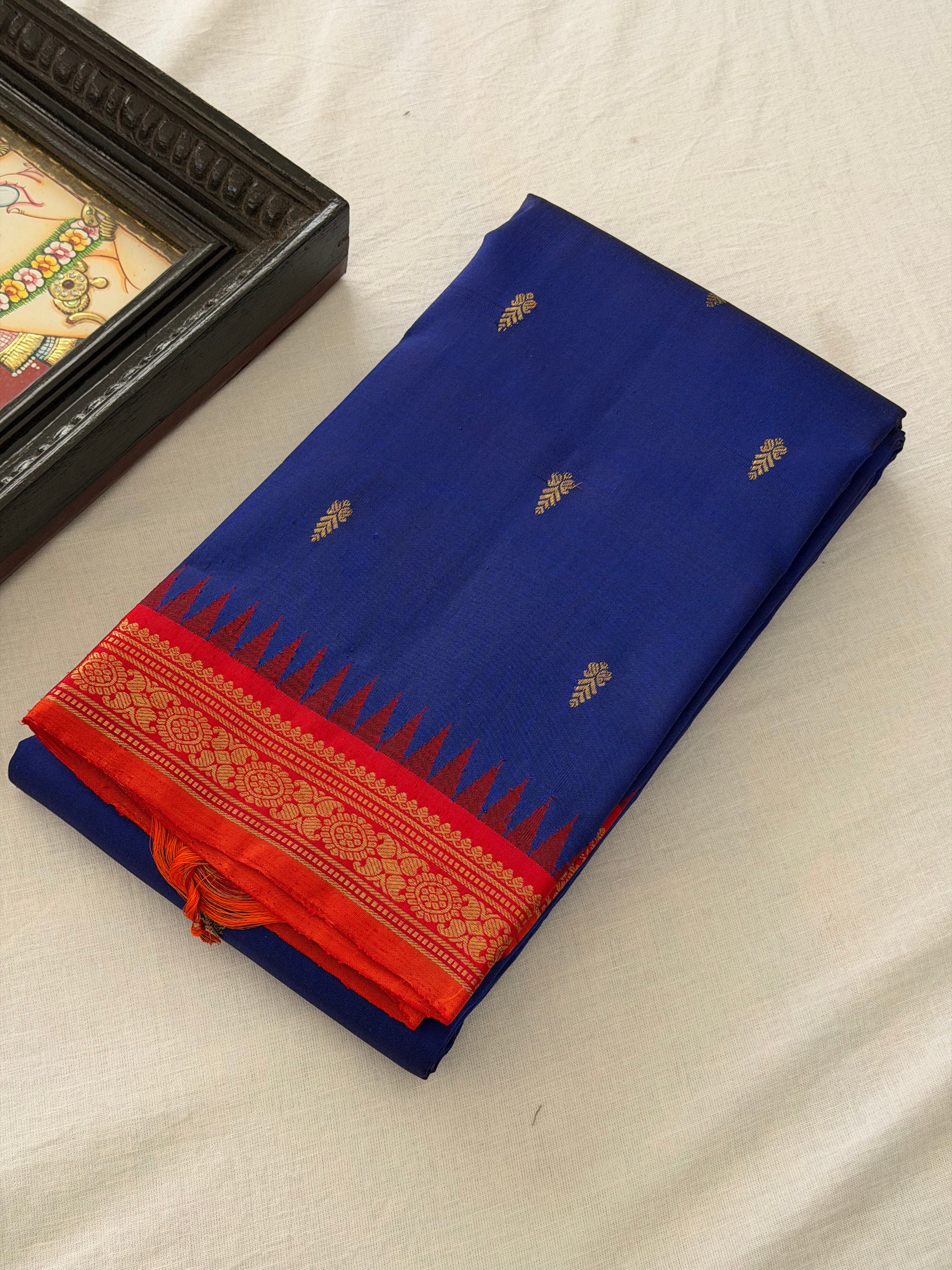 MAATHEY: Small border Kanjivaram Silk