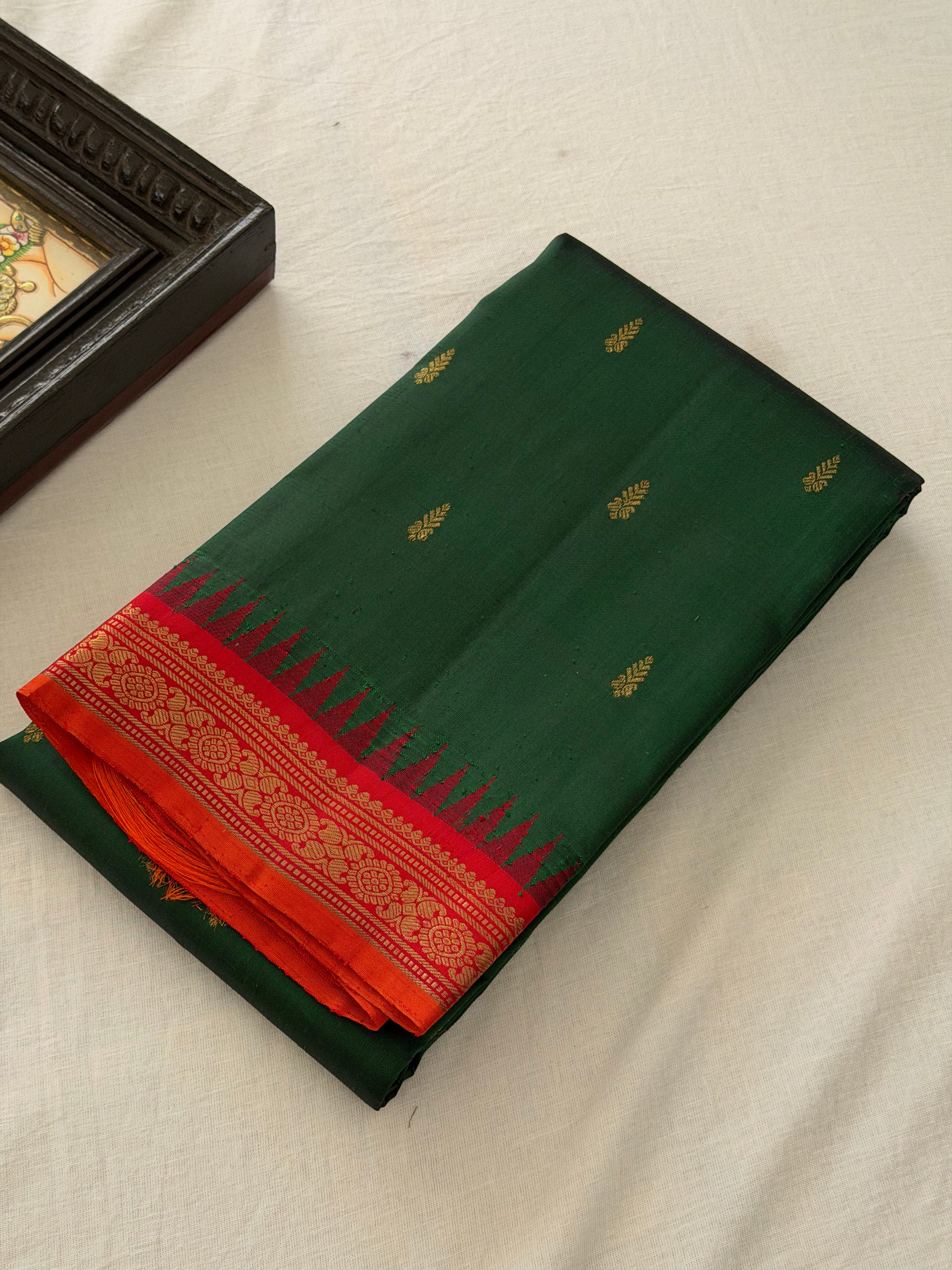 MAATHEY: Small border Kanjivaram Silk