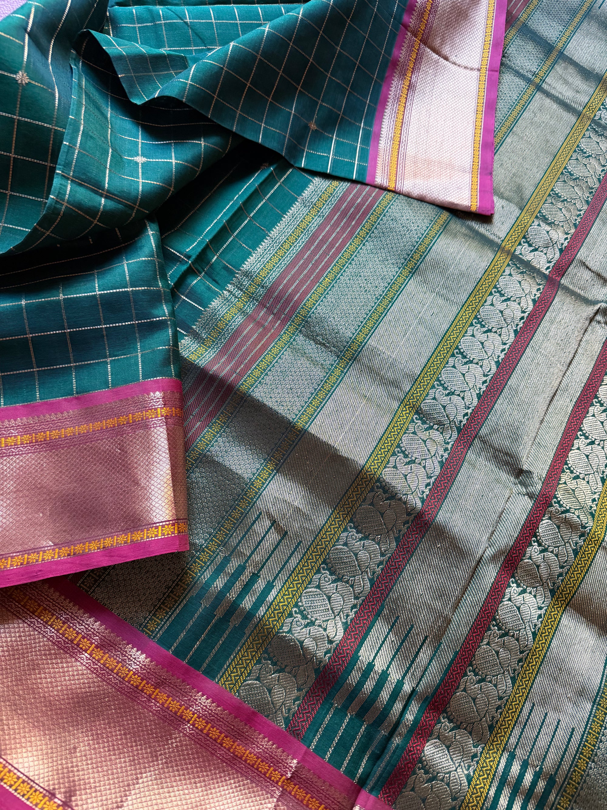 Silk Cotton: Muthu kortha zari kattam