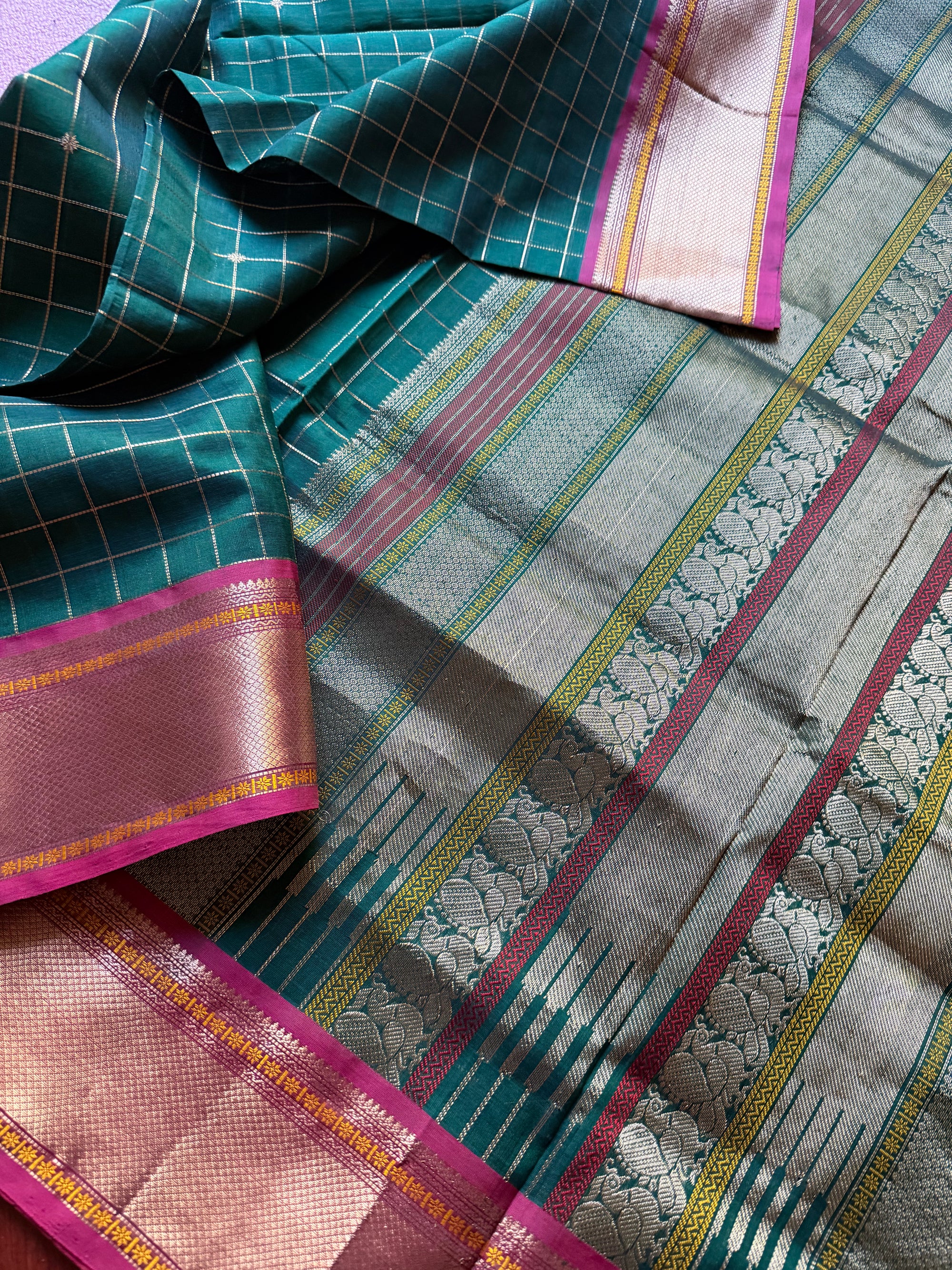 Silk Cotton: Muthu kortha zari kattam
