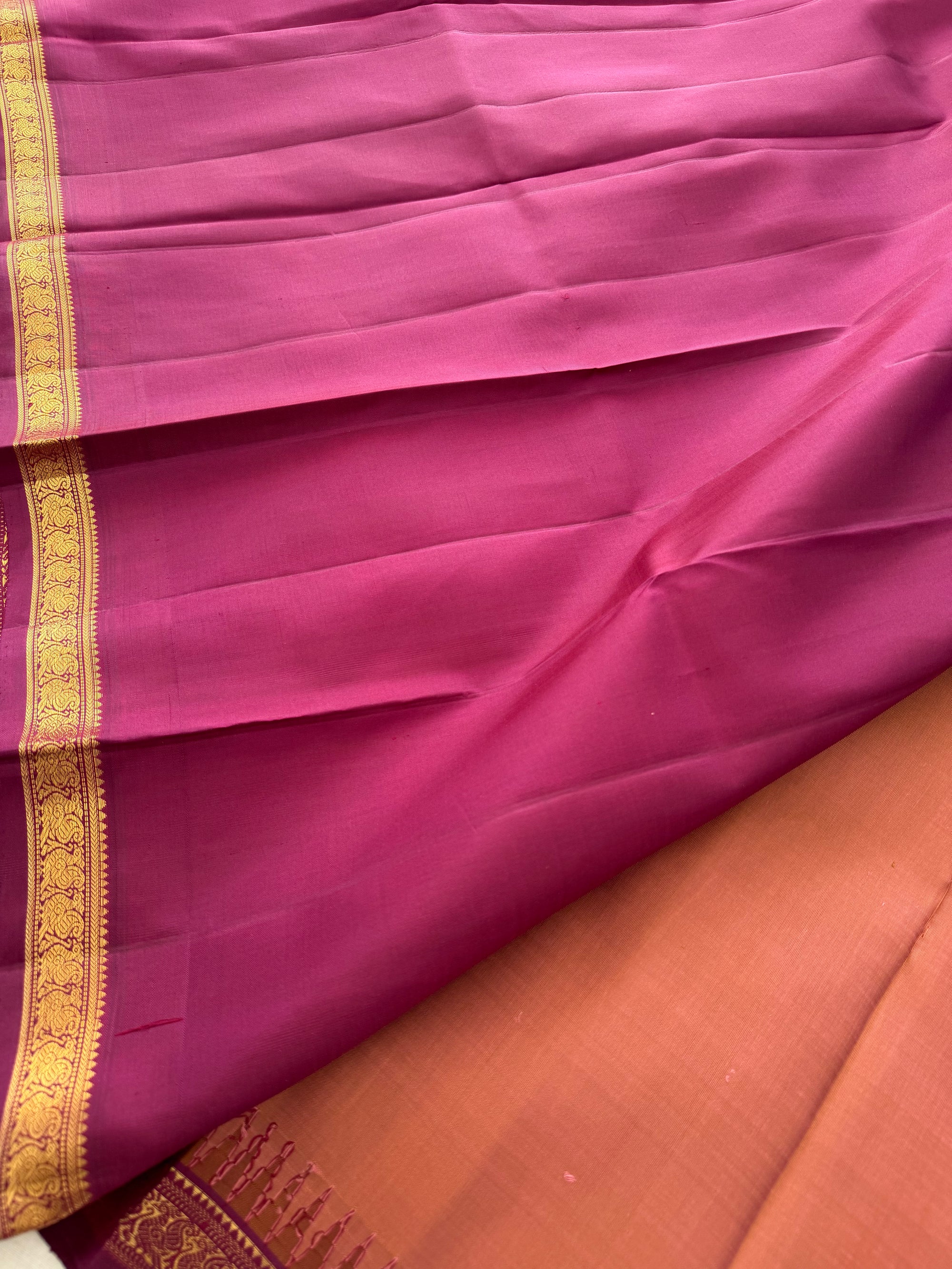 MAATHEY: Small border Kanjivaram Silk