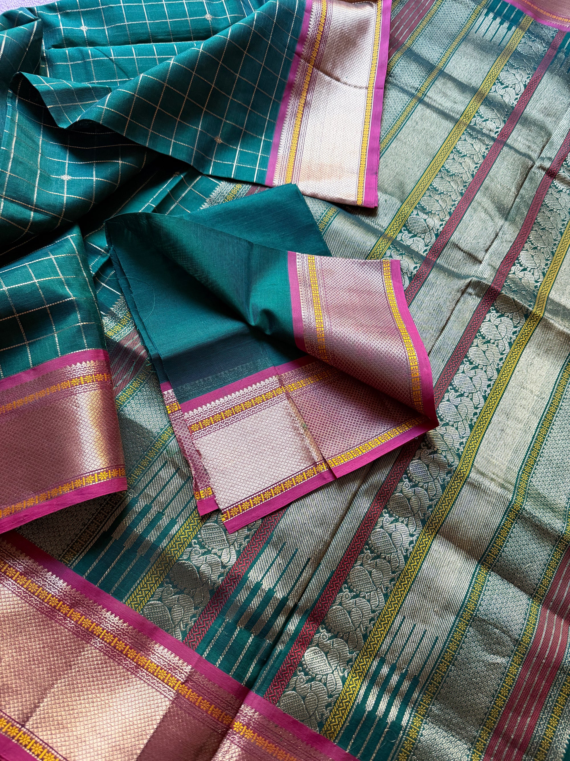 Silk Cotton: Muthu kortha zari kattam