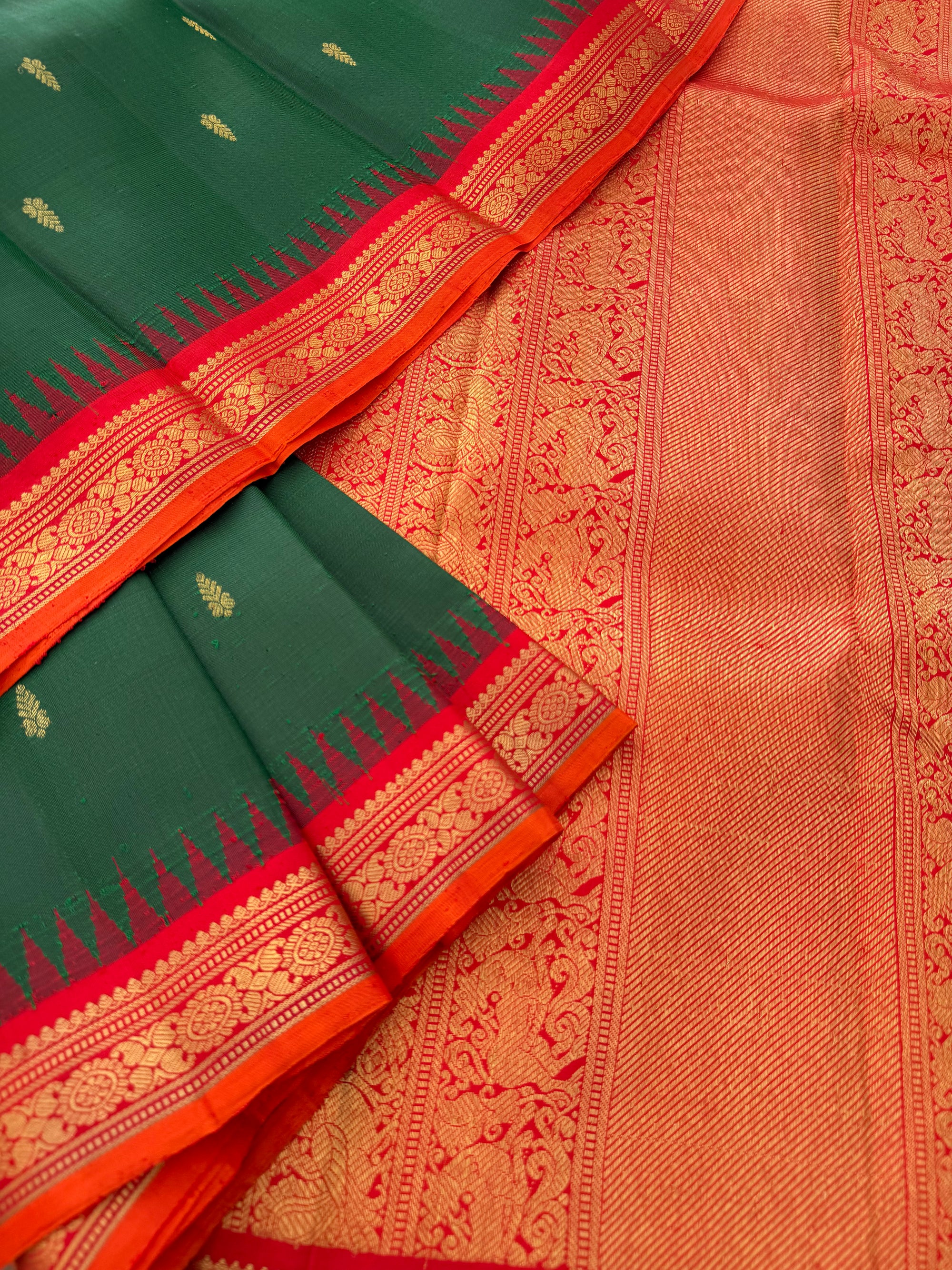 MAATHEY: Small border Kanjivaram Silk