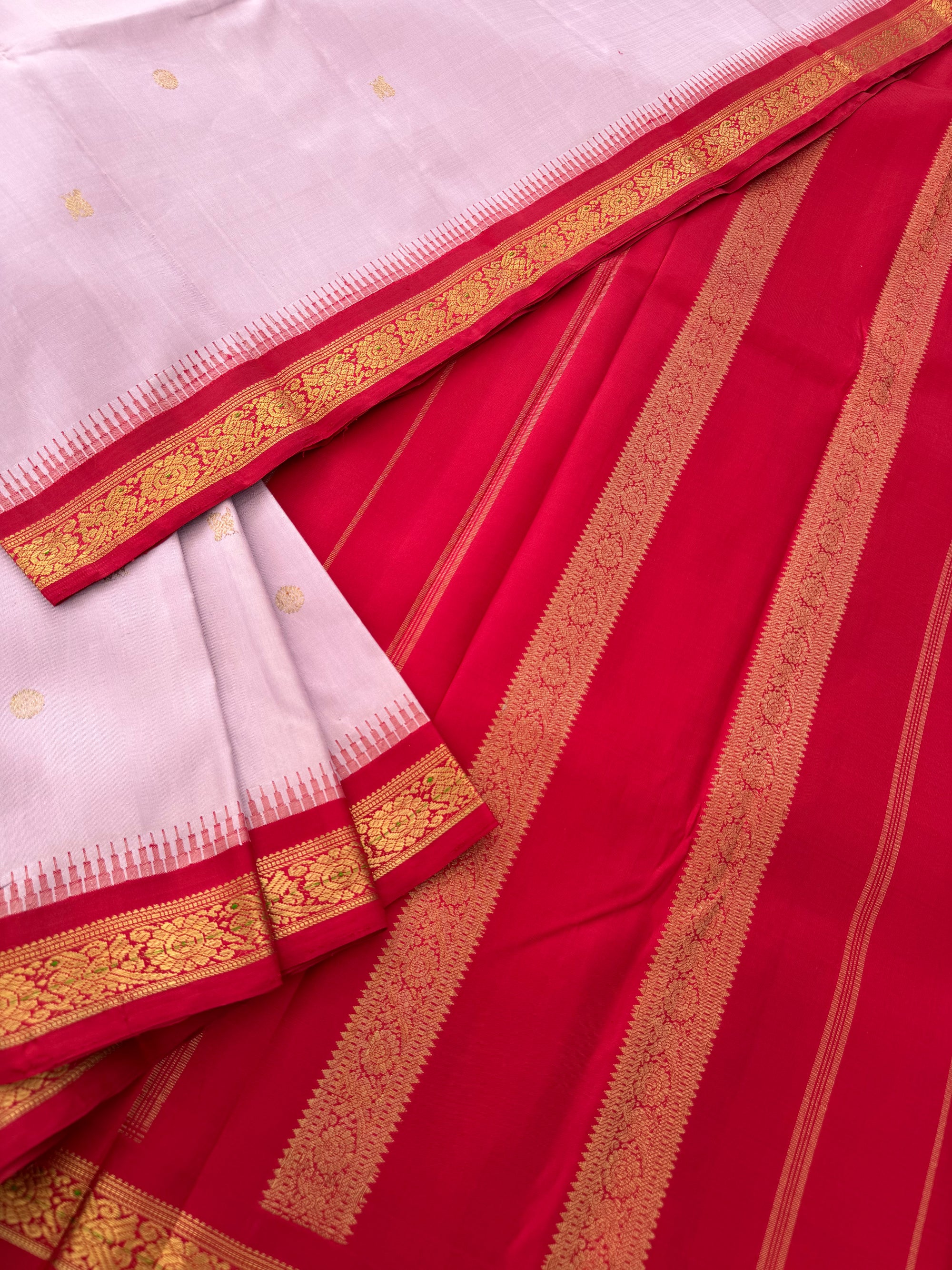 MAATHEY: Small border Kanjivaram Silk