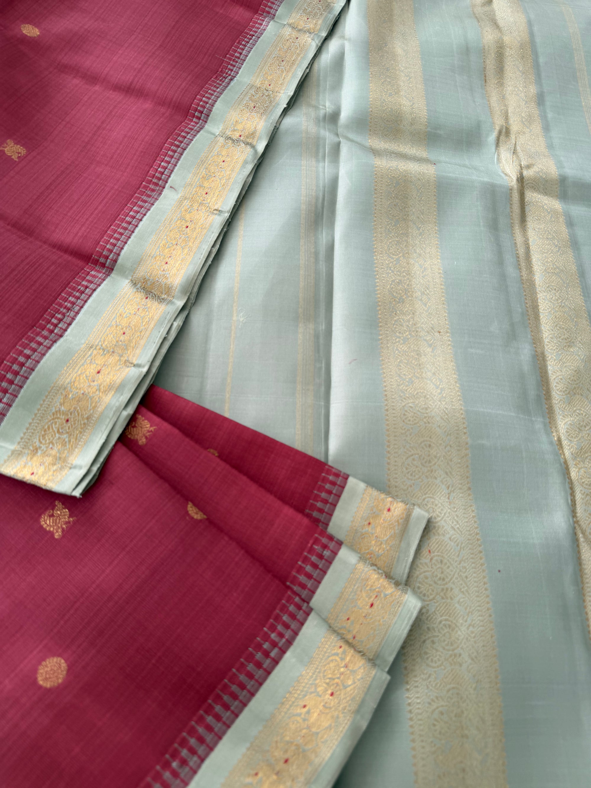 MAATHEY: Small border Kanjivaram Silk