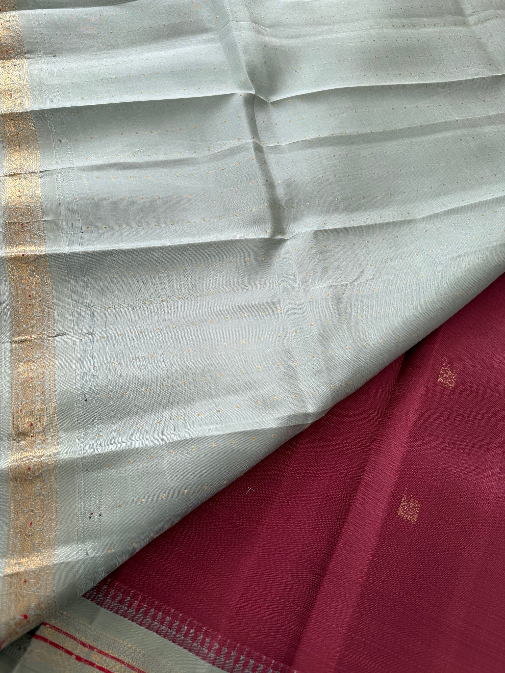 MAATHEY: Small border Kanjivaram Silk