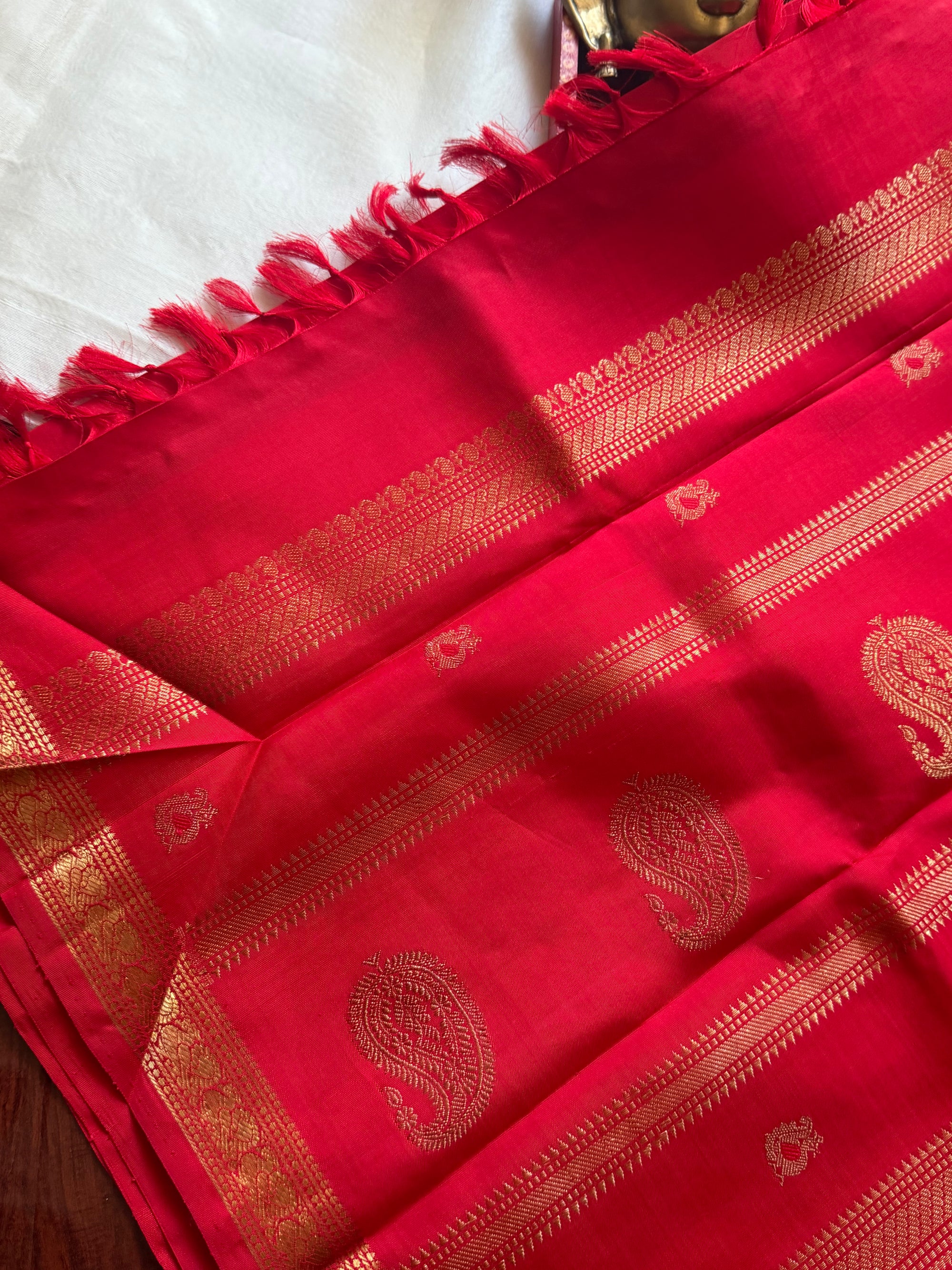 SWARA: Kanjivaram Silk (Scarlet Red)