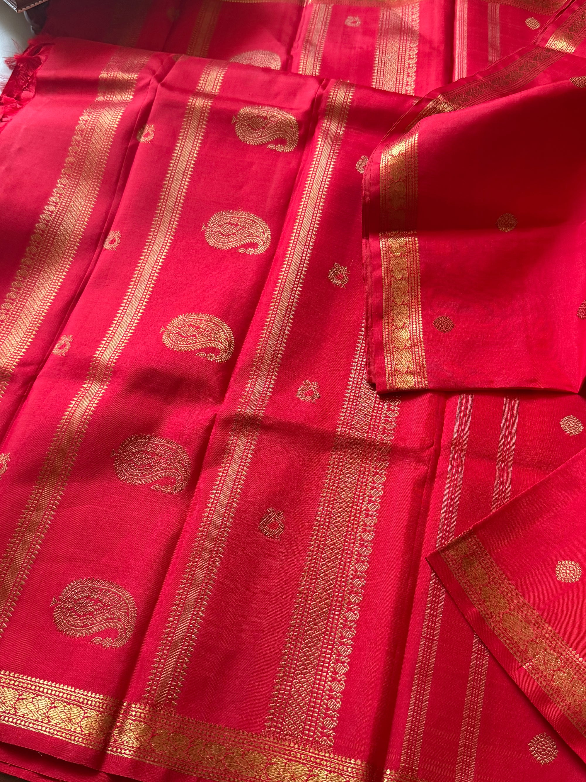 SWARA: Kanjivaram Silk (Scarlet Red)