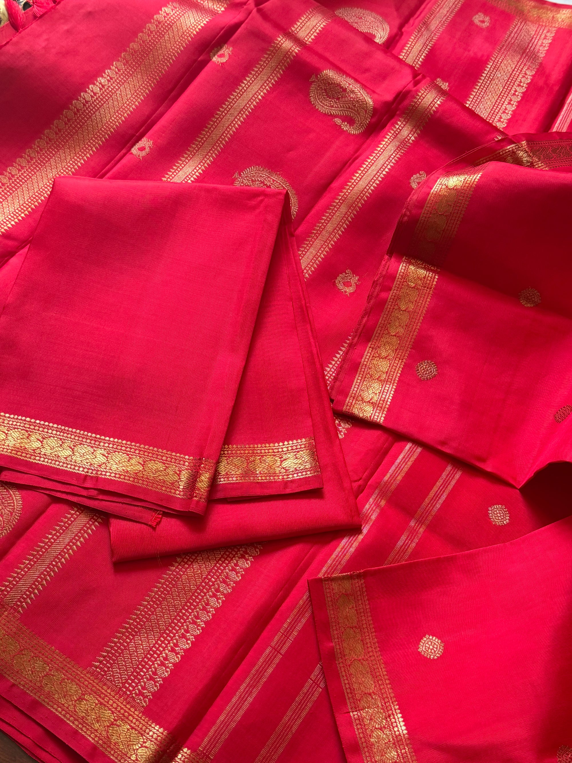SWARA: Kanjivaram Silk (Scarlet Red)
