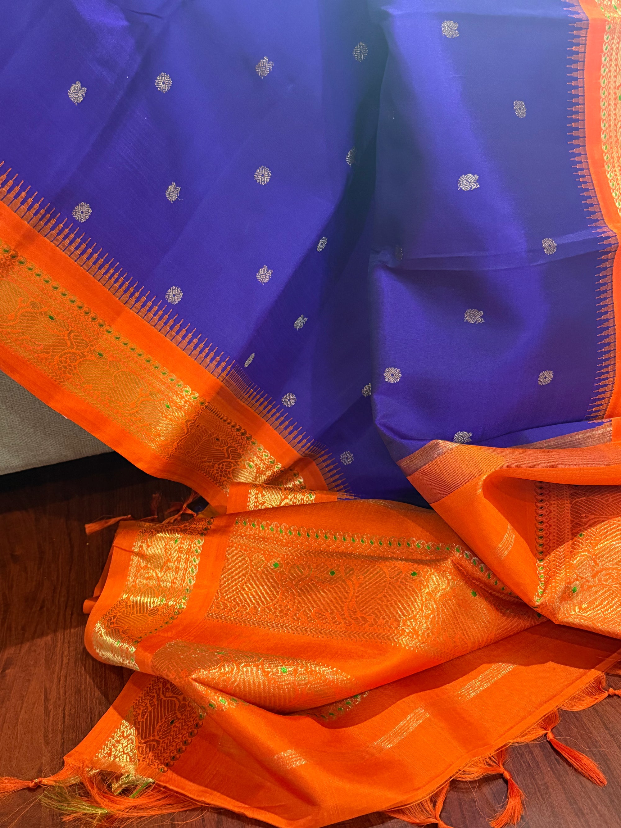 VINTAGE KANJIVARAM : INK BLue