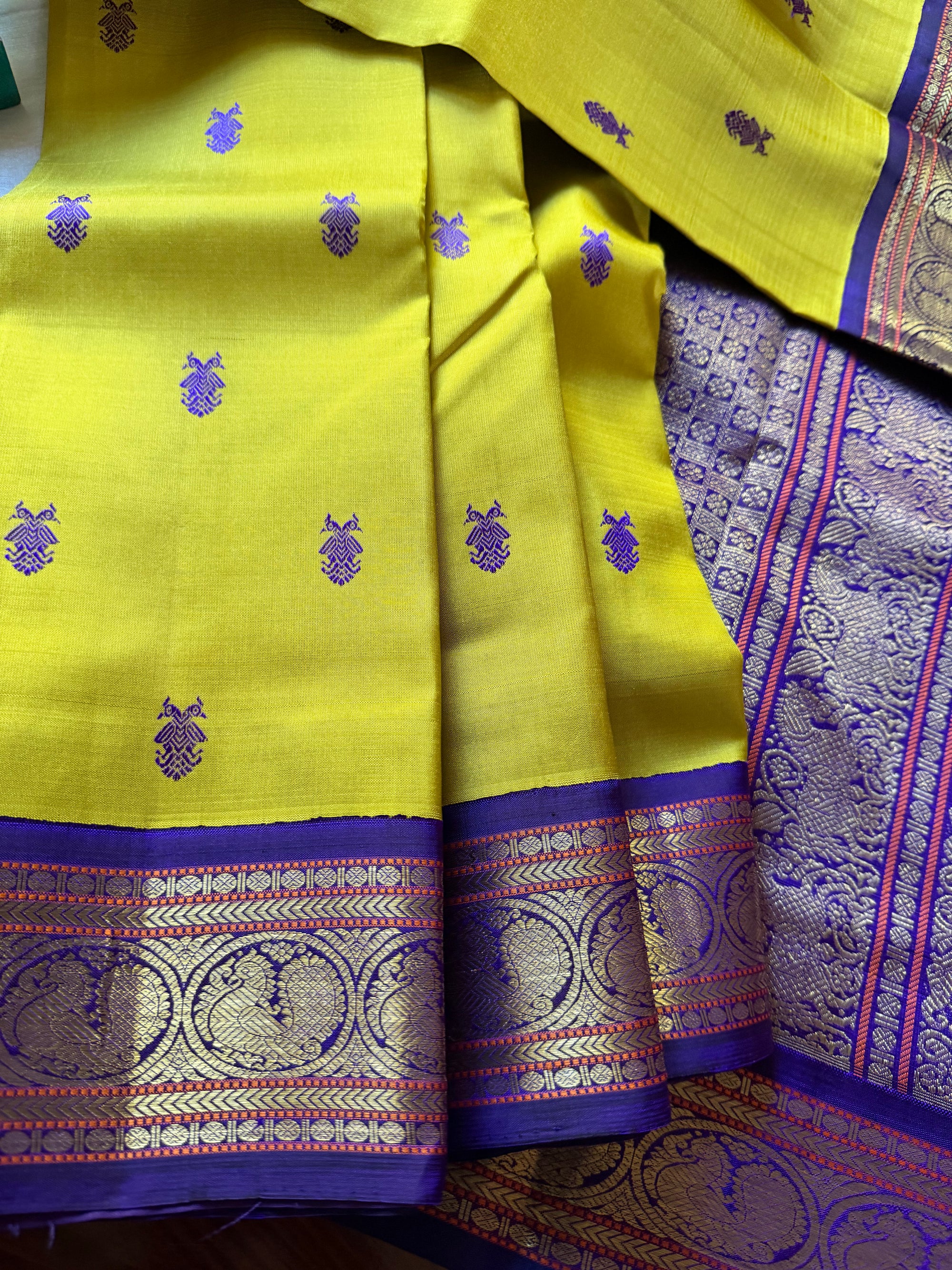 MYTHILI:  Sampanga &amp; Purple (Gandaberunda buttas)