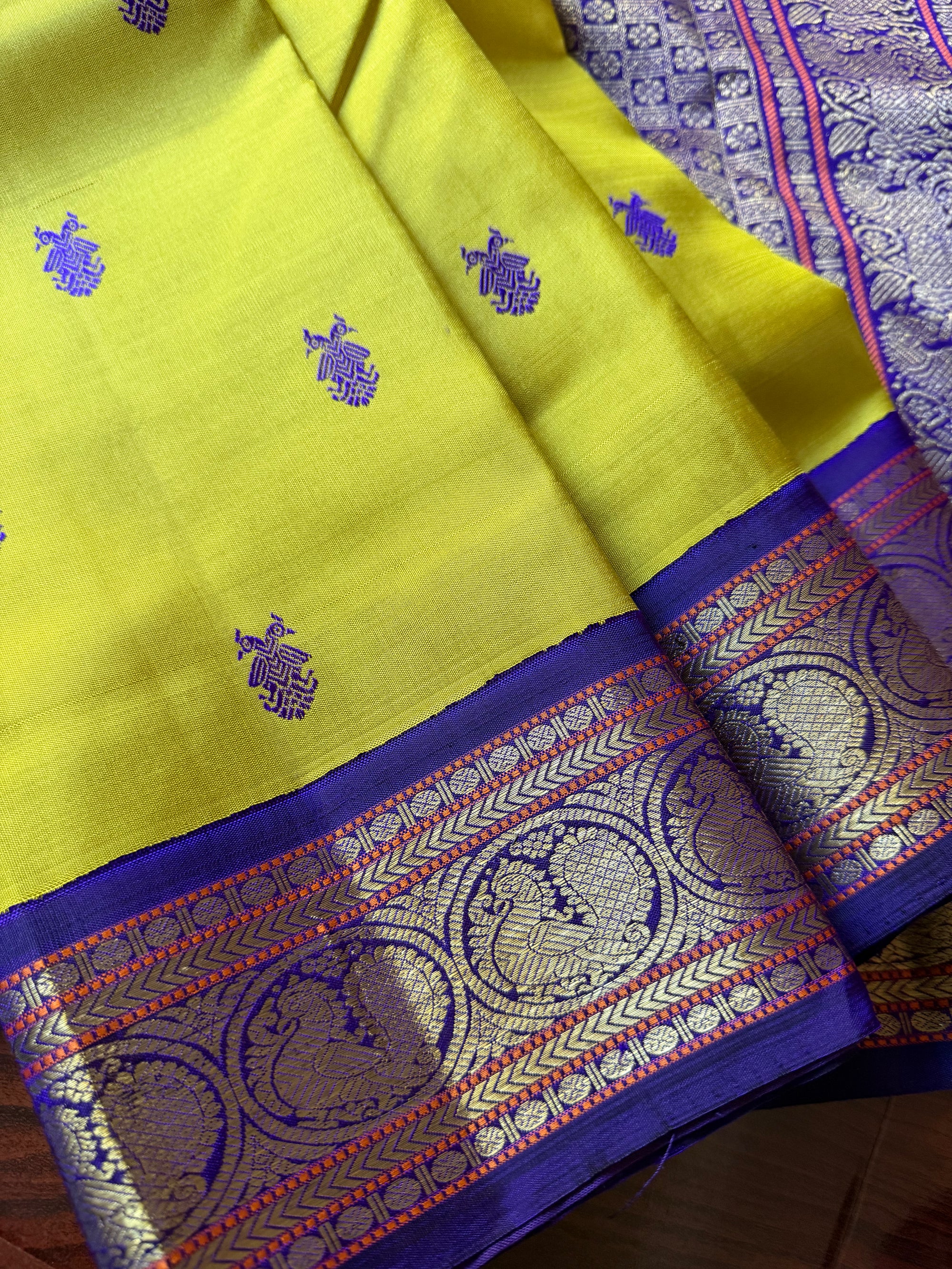 MYTHILI:  Sampanga &amp; Purple (Gandaberunda buttas)