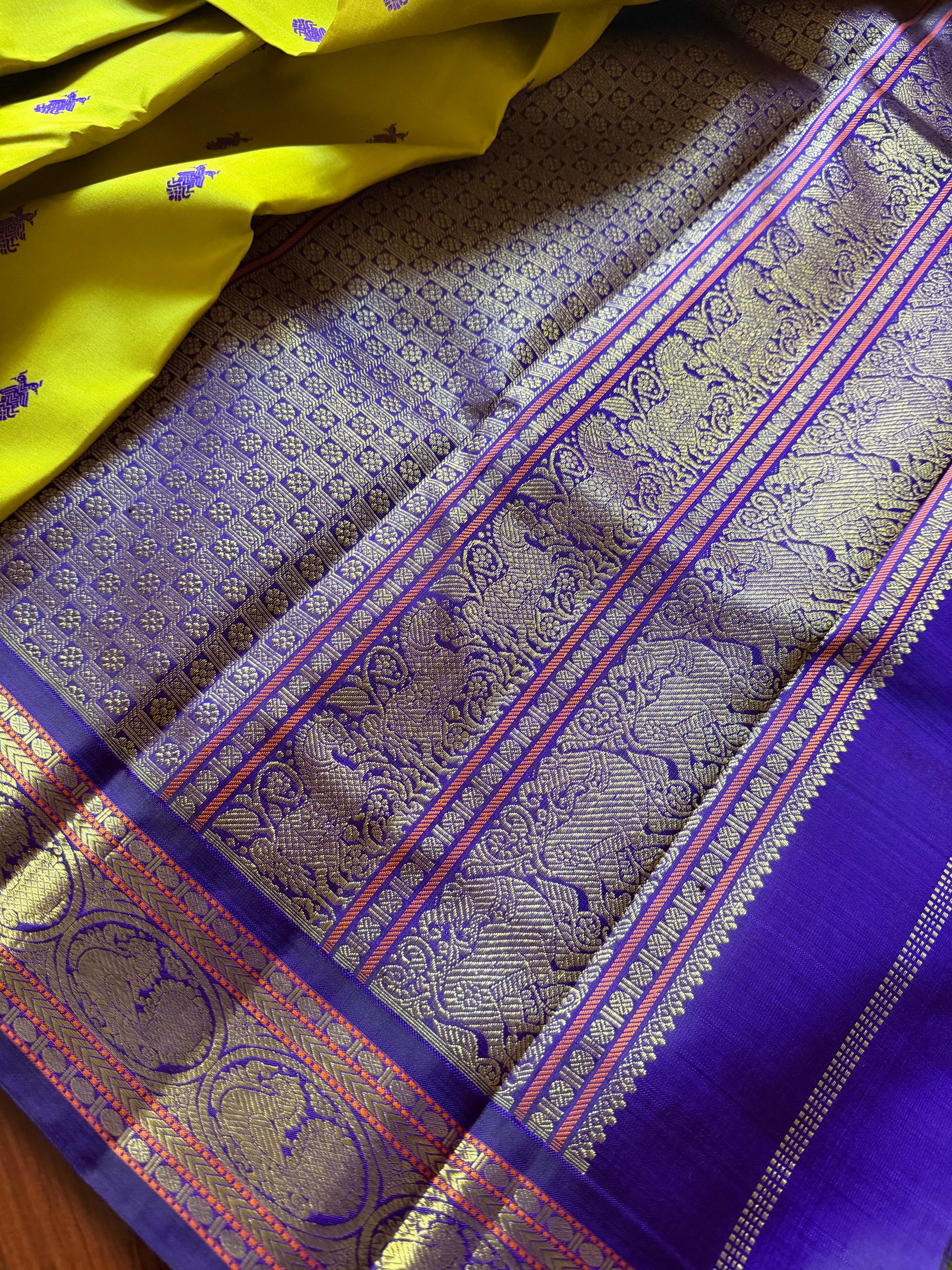 MYTHILI:  Sampanga &amp; Purple (Gandaberunda buttas)