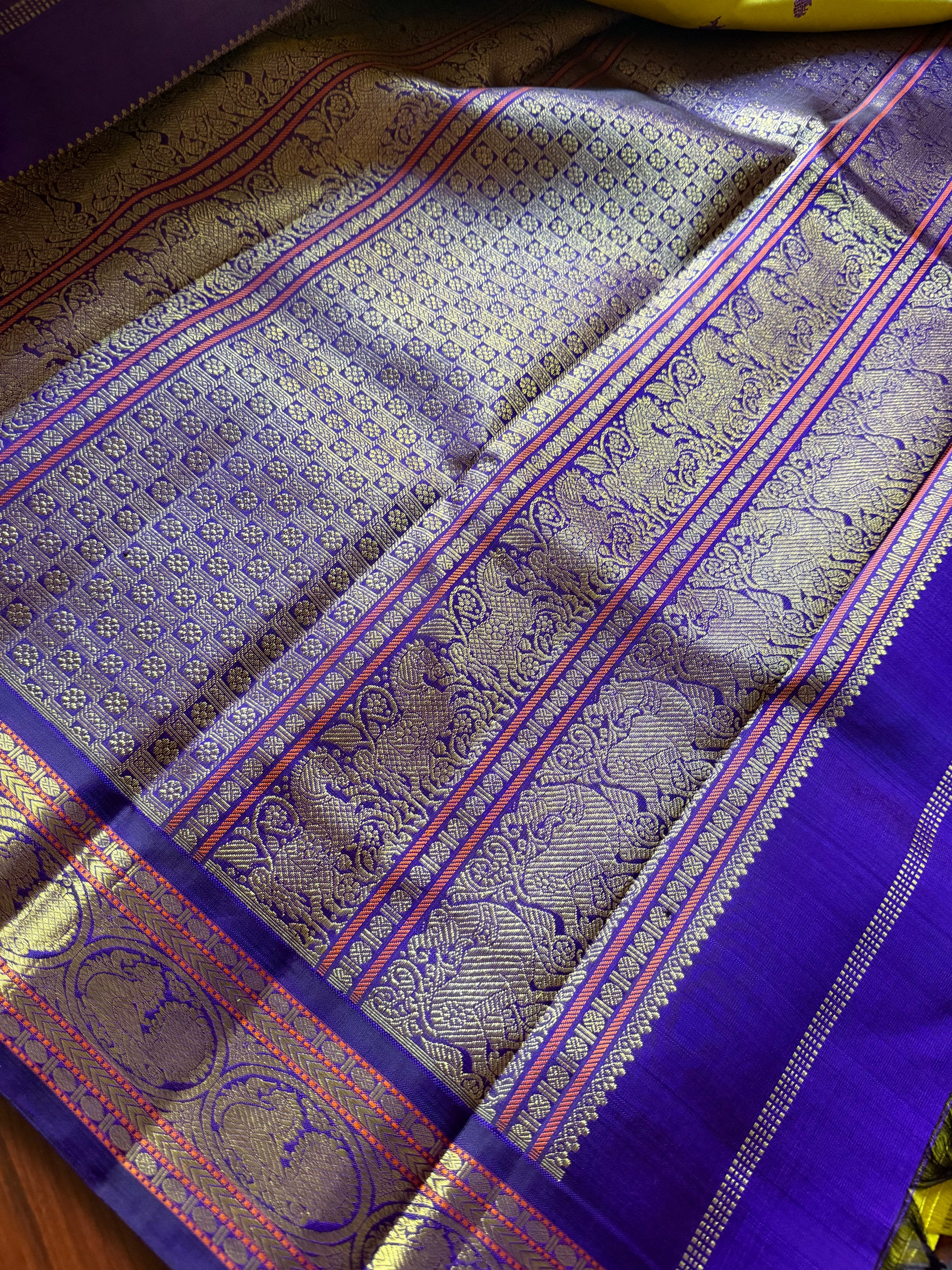 MYTHILI:  Sampanga &amp; Purple (Gandaberunda buttas)