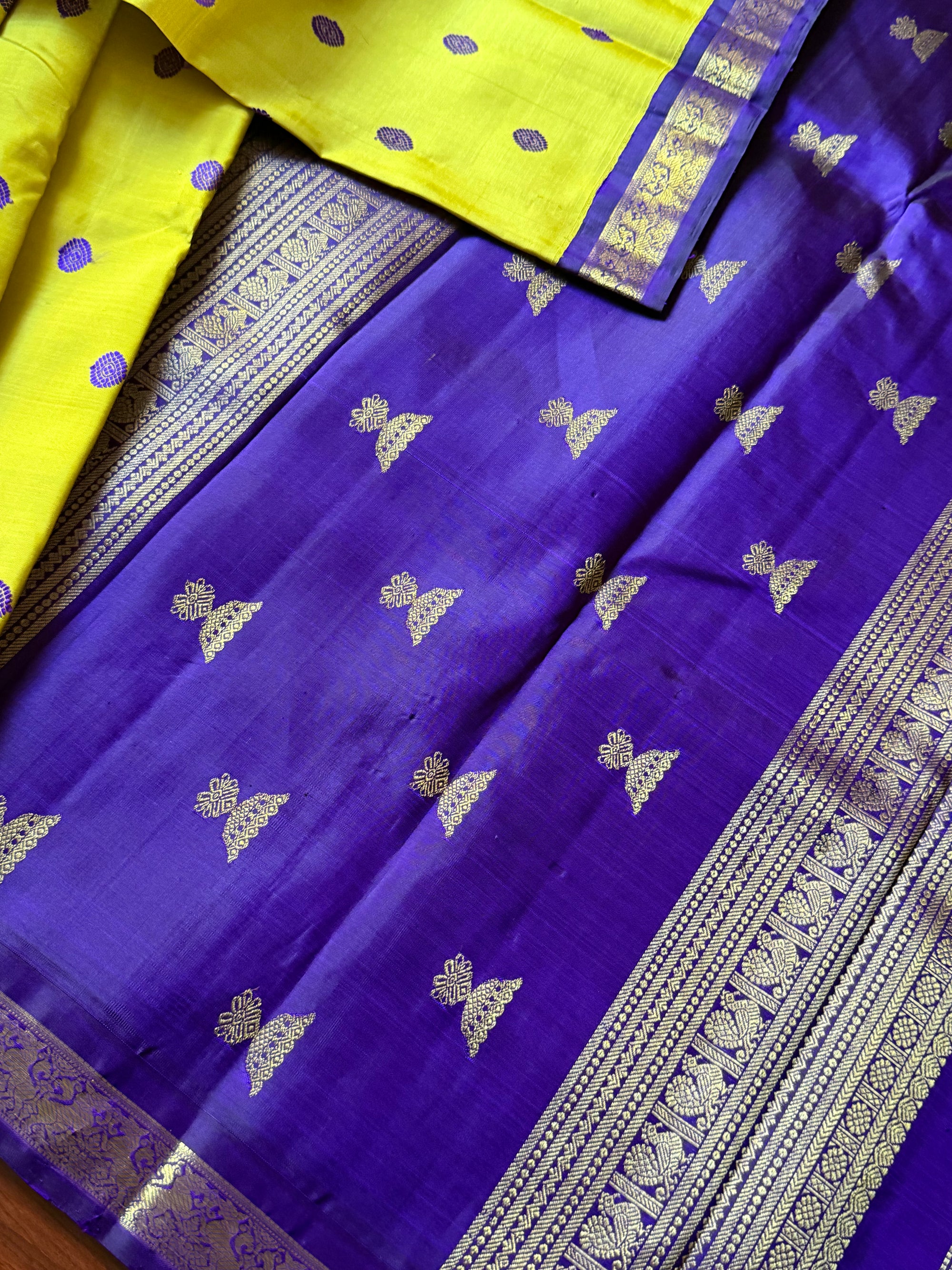 MYTHILI:  Sampanga &amp; Purple (Kamalam Buttas)