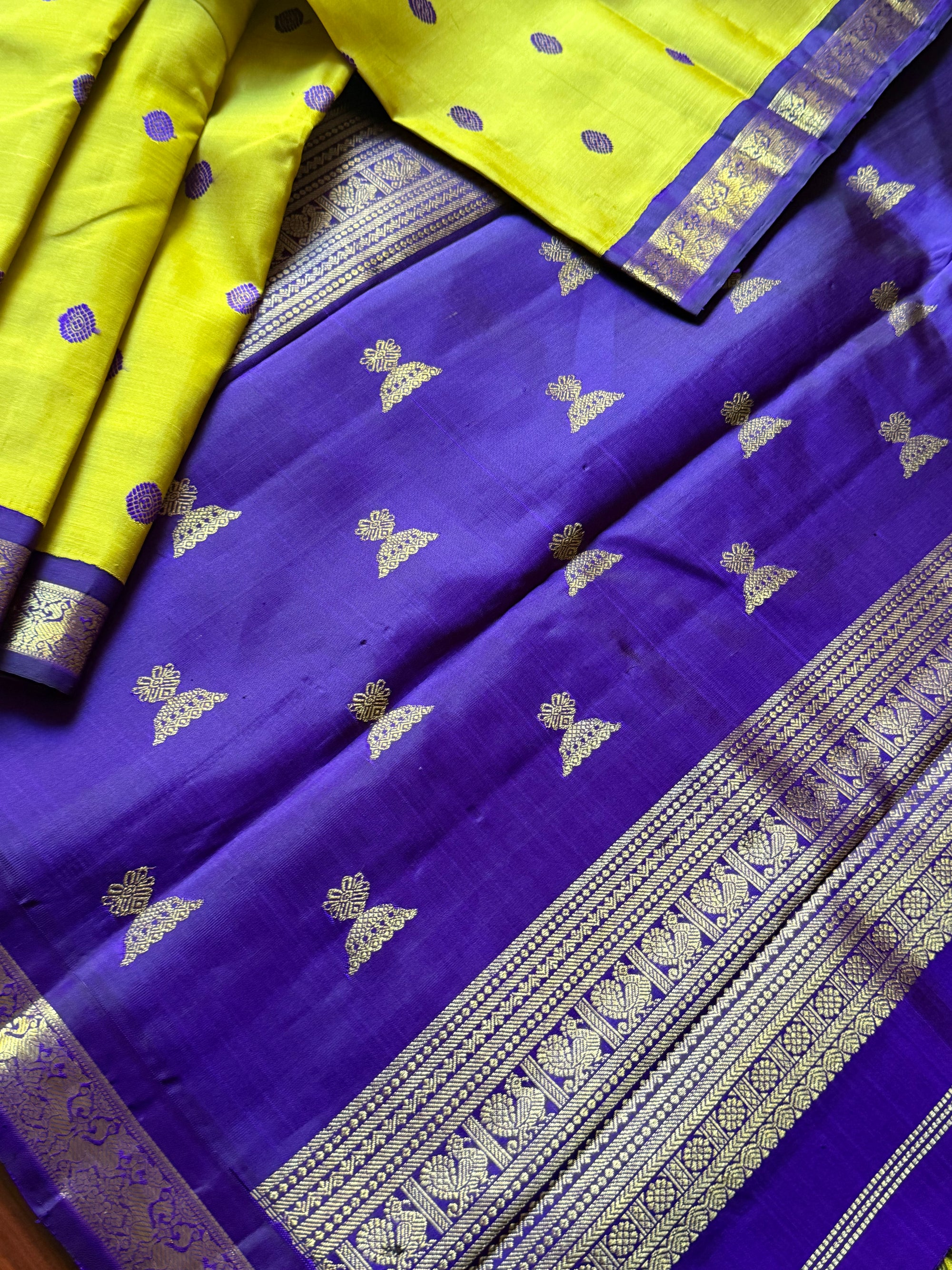 MYTHILI:  Sampanga &amp; Purple (Kamalam Buttas)