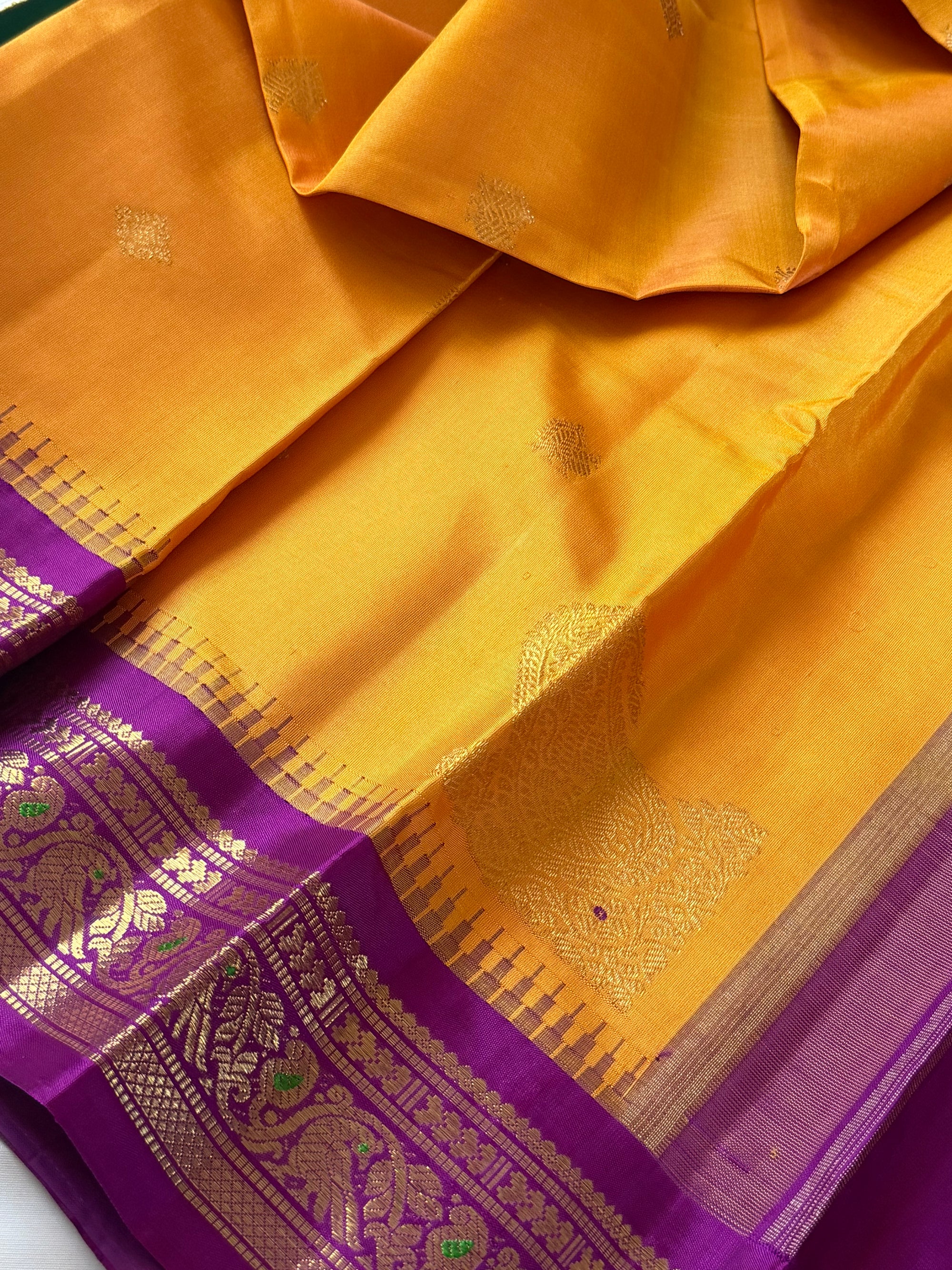 MYTHILI:  Golden yellow Mustard &amp; Purple
