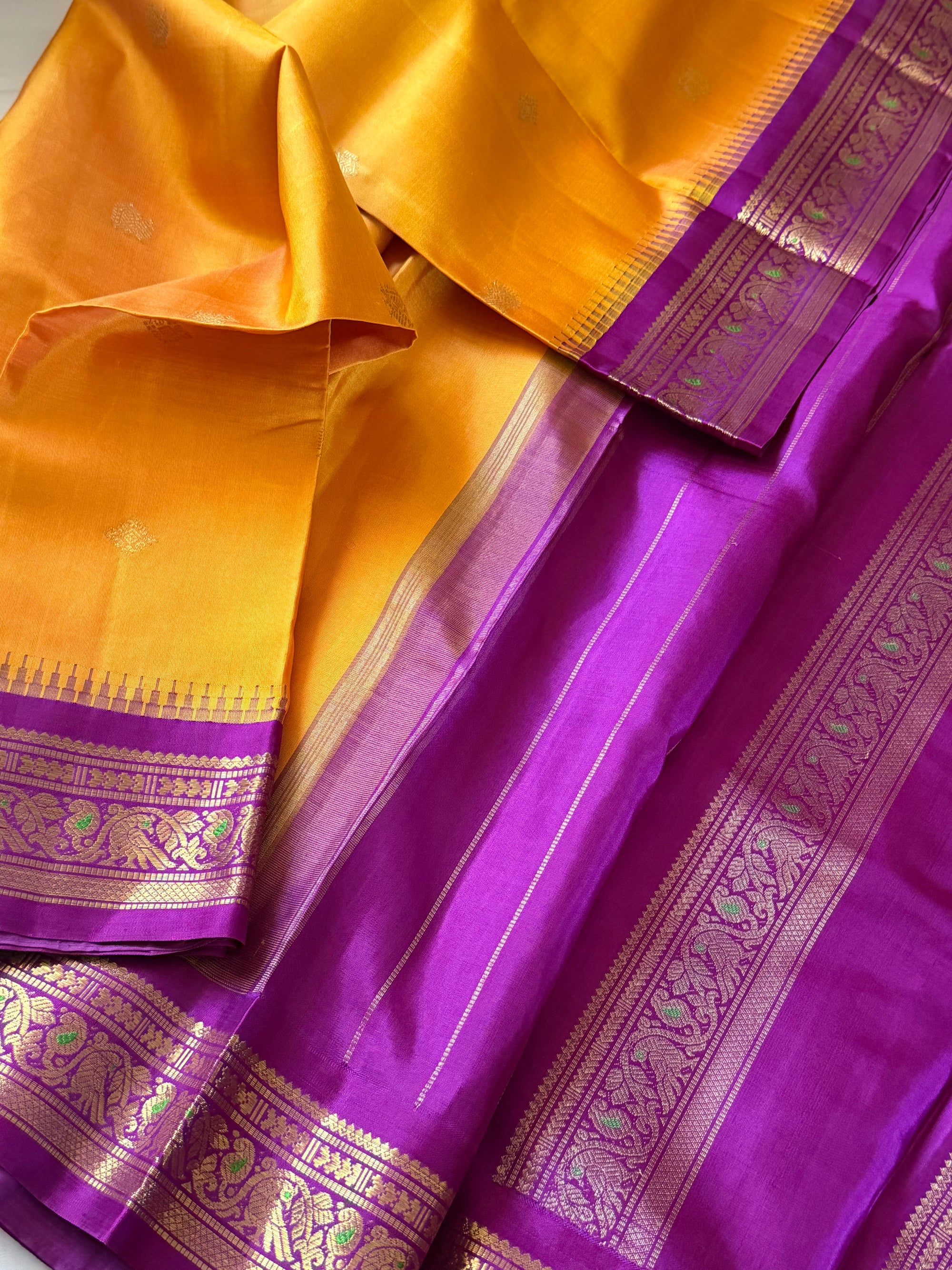 MYTHILI:  Golden yellow Mustard &amp; Purple