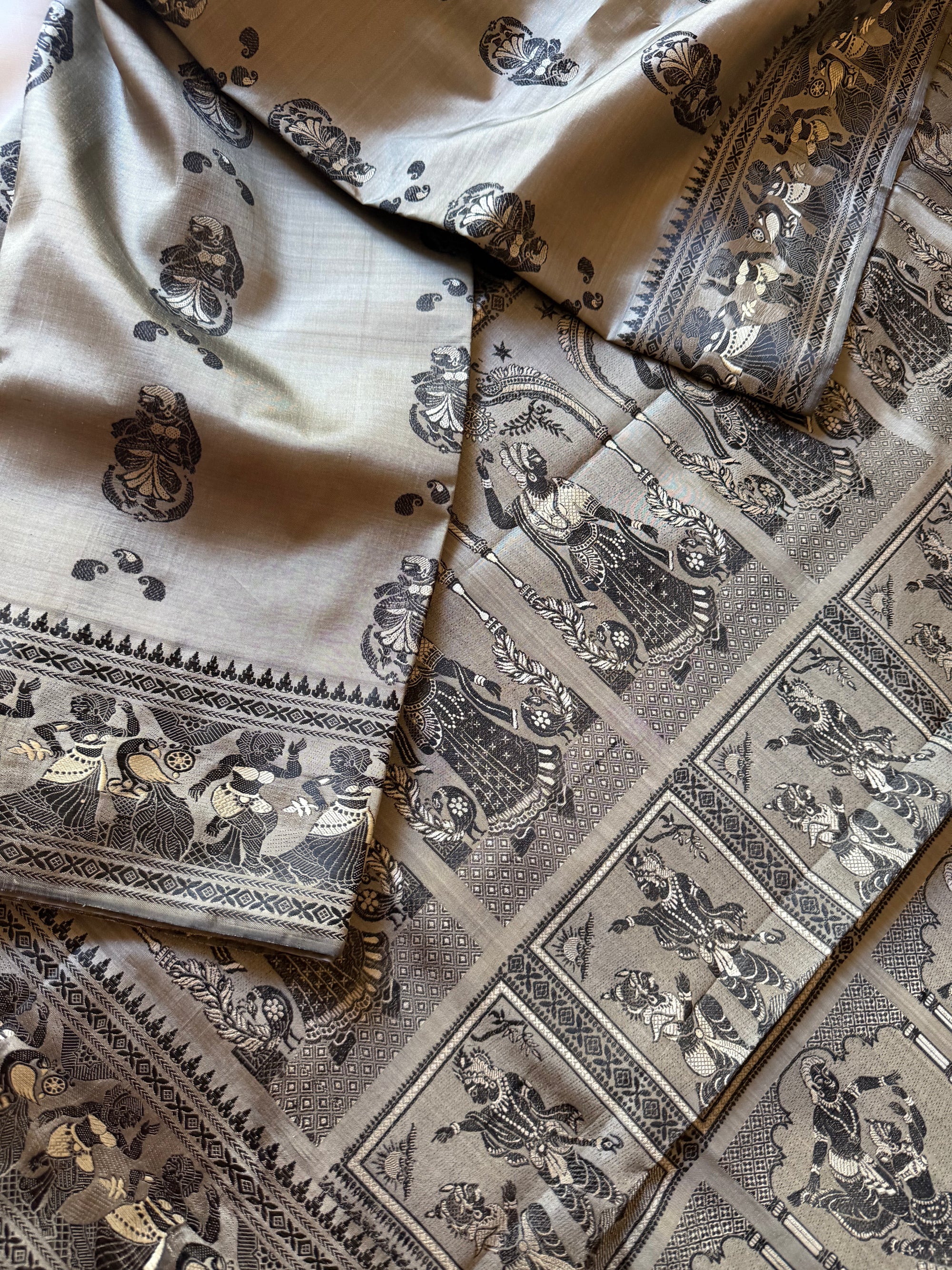 Baluchari Silk - Grey