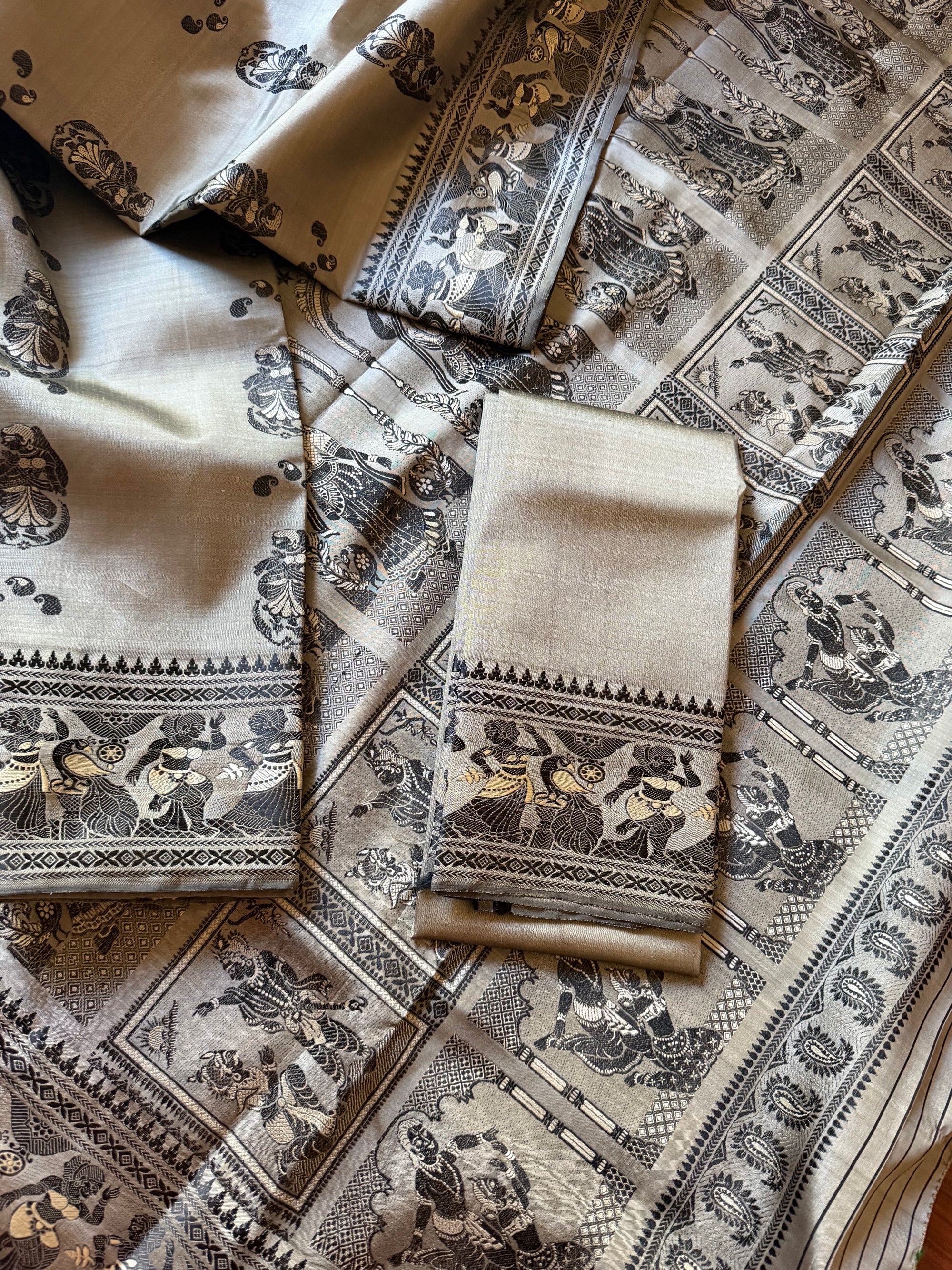 Baluchari Silk - Grey