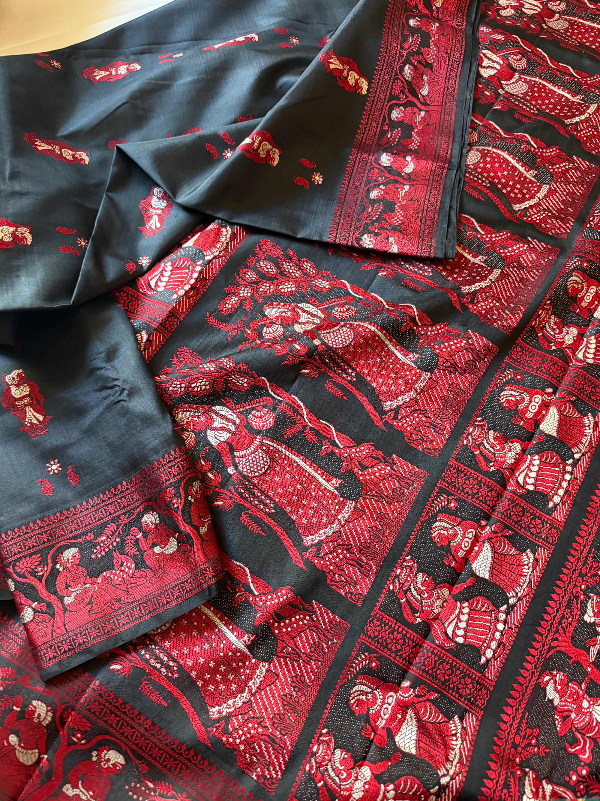 Baluchari Silk - Black