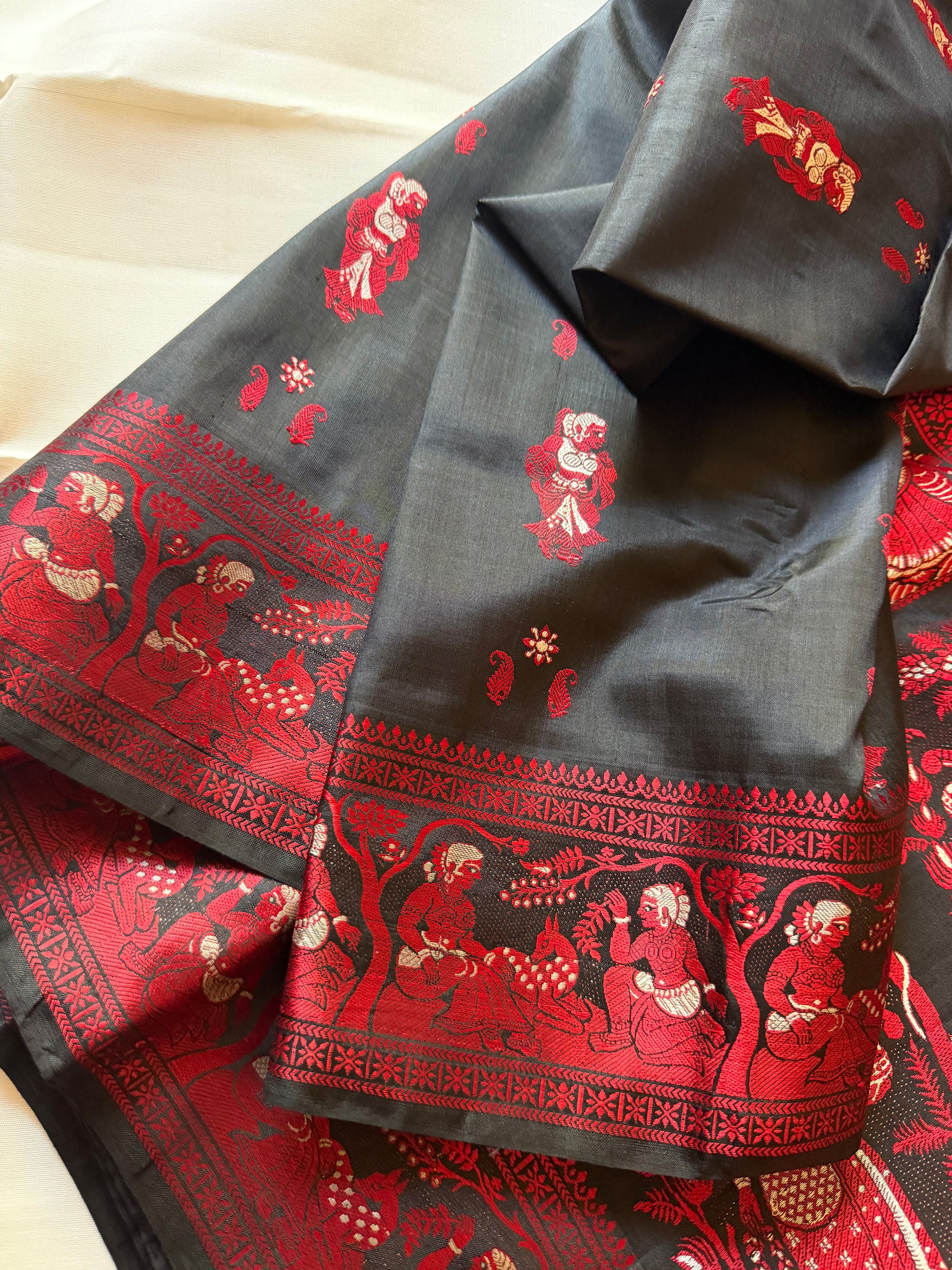 Baluchari Silk - Black