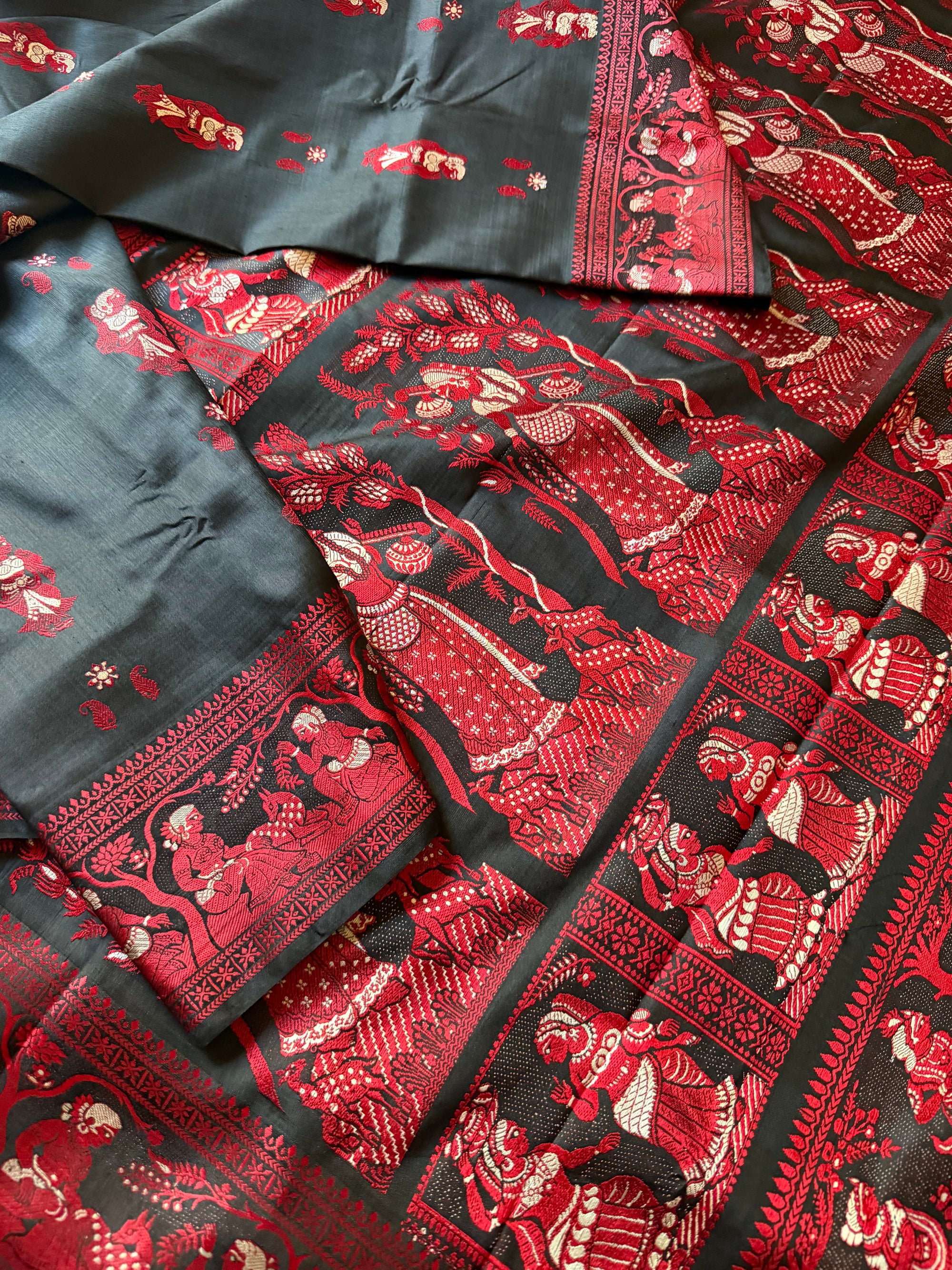 Baluchari Silk - Black