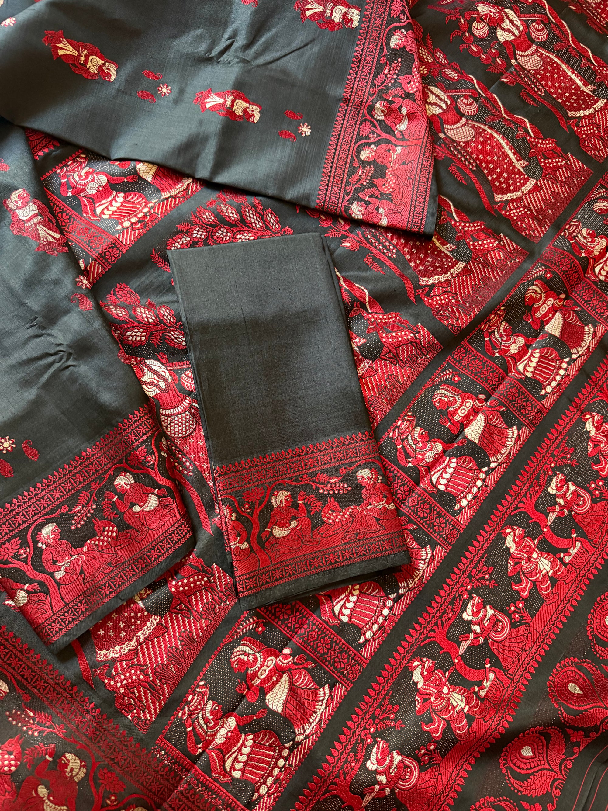 Baluchari Silk - Black