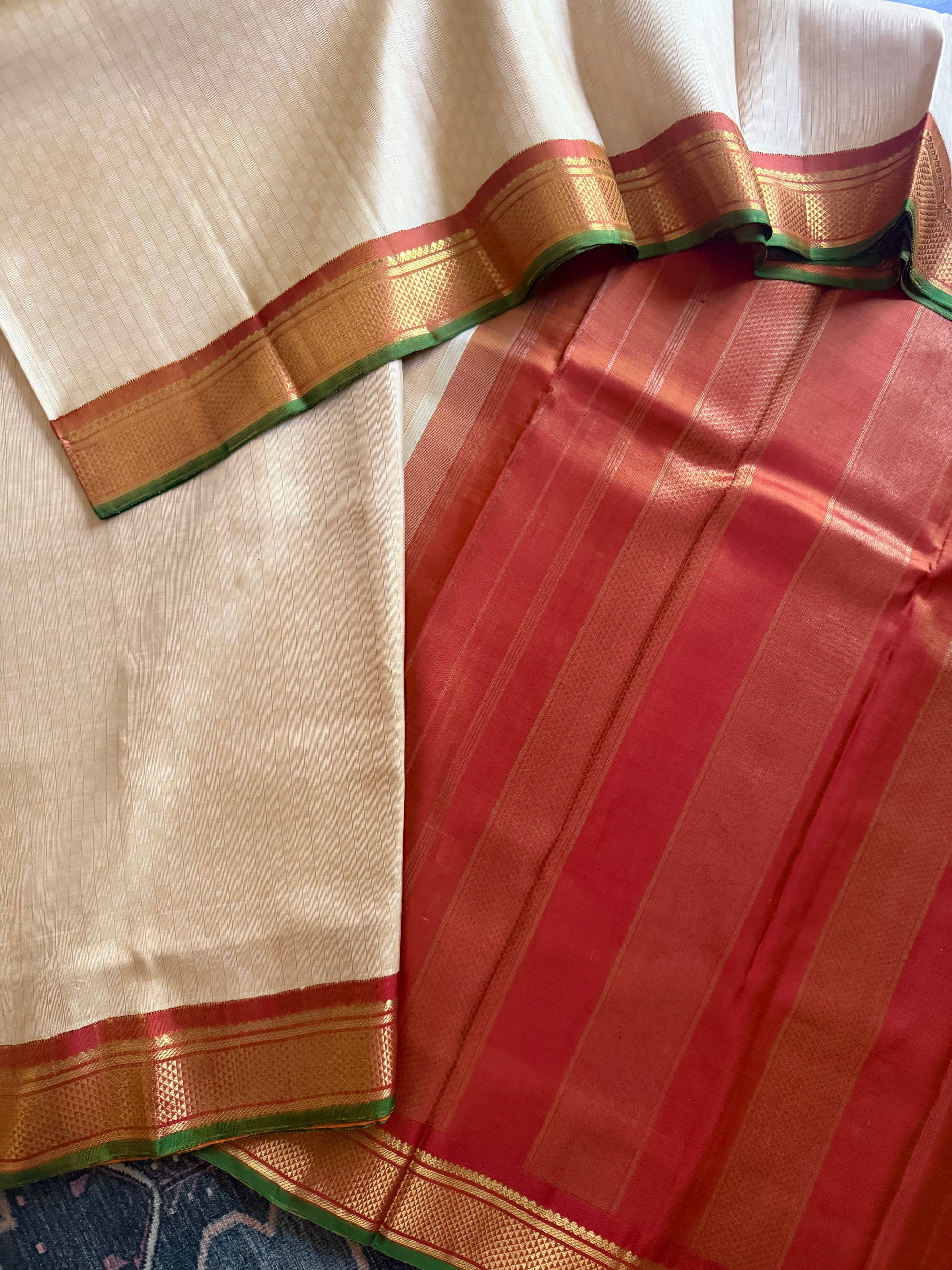 Korvai Kanjivaram  - Vintage Recreation Saree 