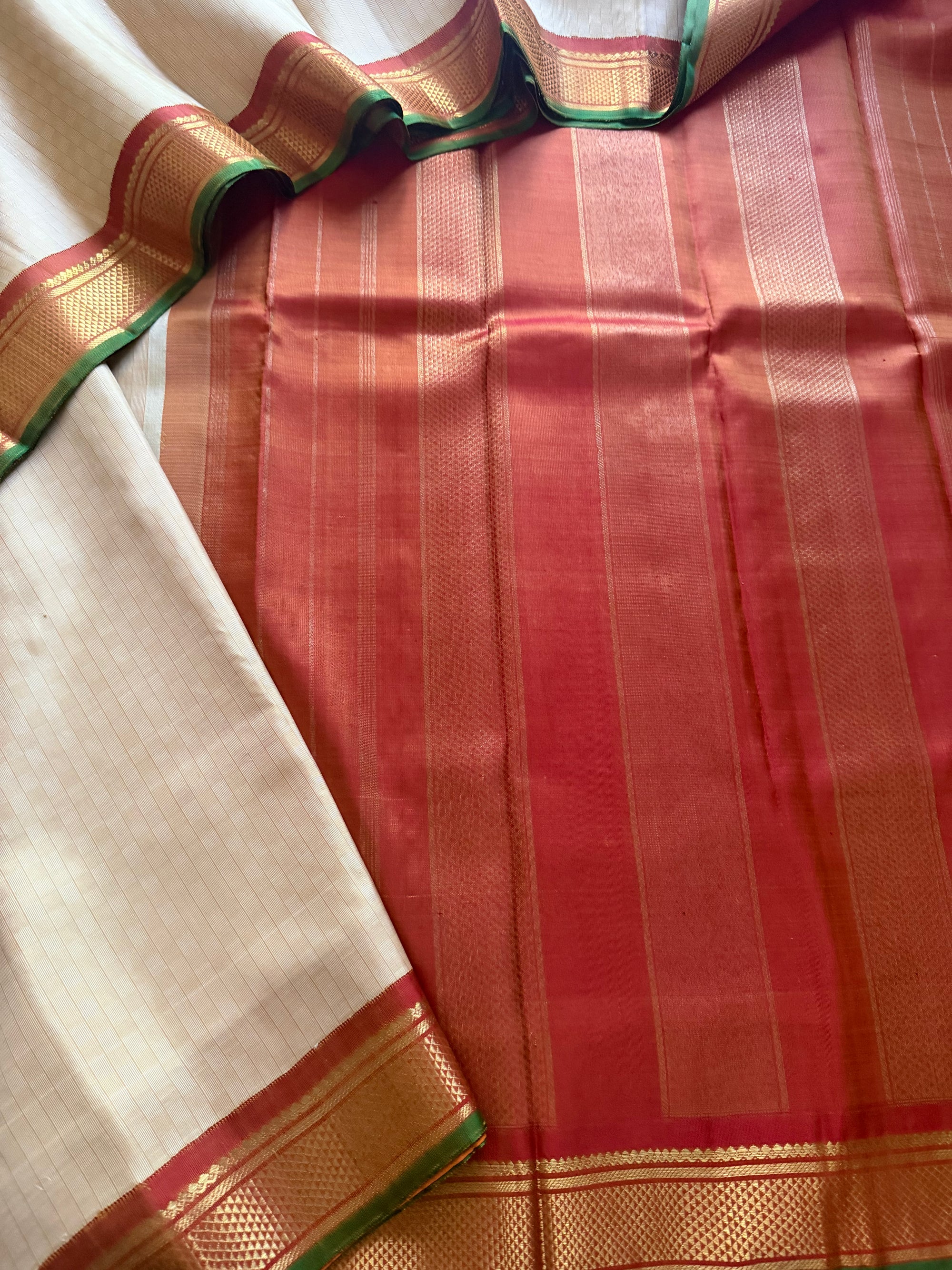 Korvai Kanjivaram  - Vintage Recreation Saree 